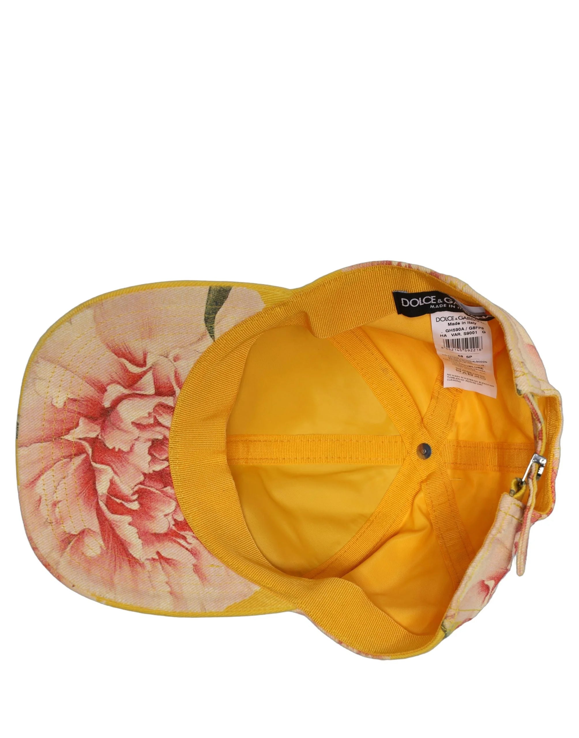 Dolce & Gabbana Men Multicolor Cotton Floral Baseball Capello Hat - 58 cm|M