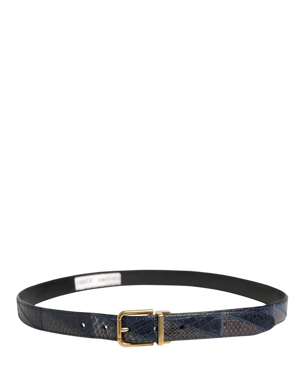 Dolce & Gabbana Men Multicolor Leather Metal Buckle Belt - 90 cm / 36 Inches