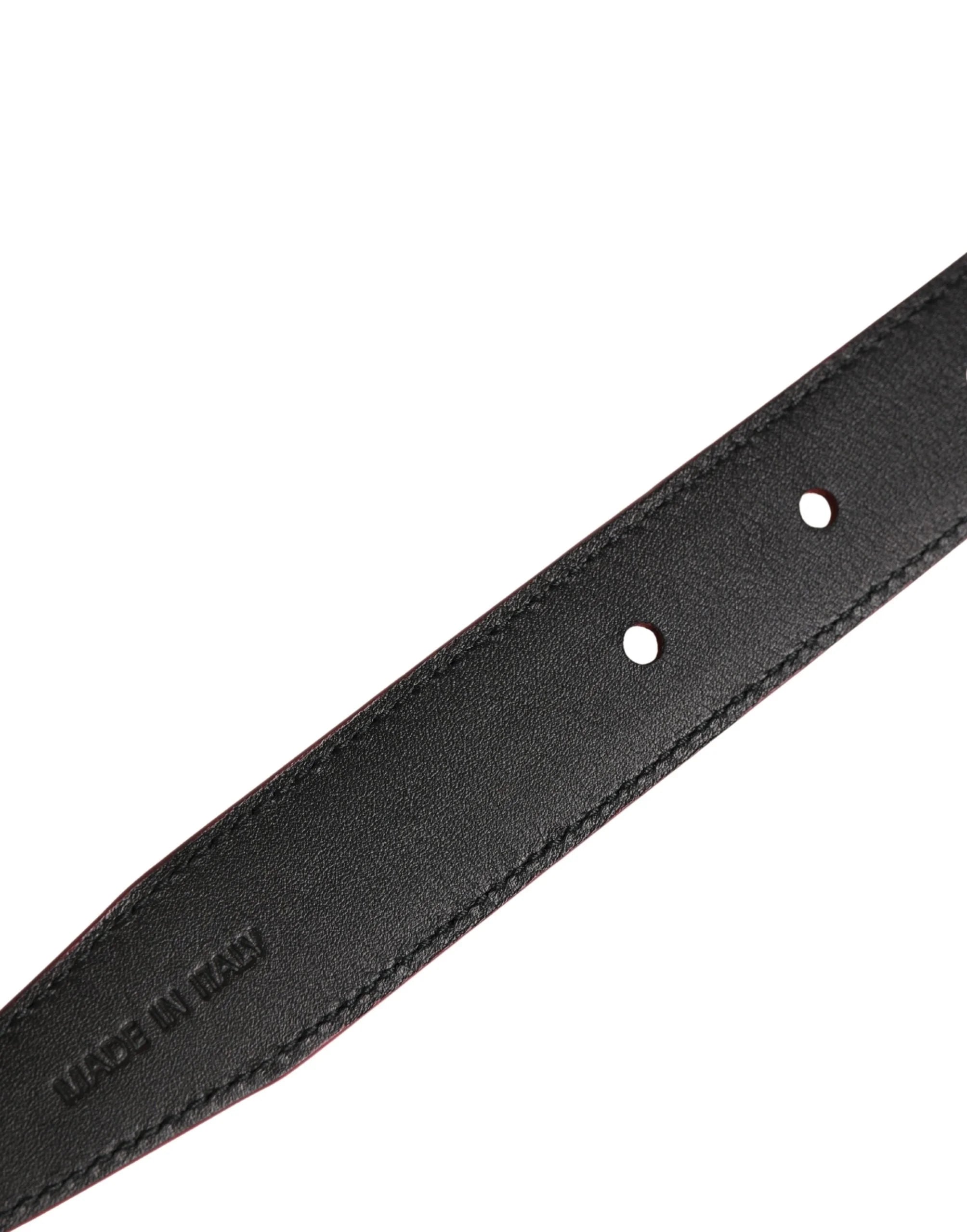 Dolce & Gabbana Men Pink Classic Leather Metal Buckle Belt - 95 cm / 38 Inches