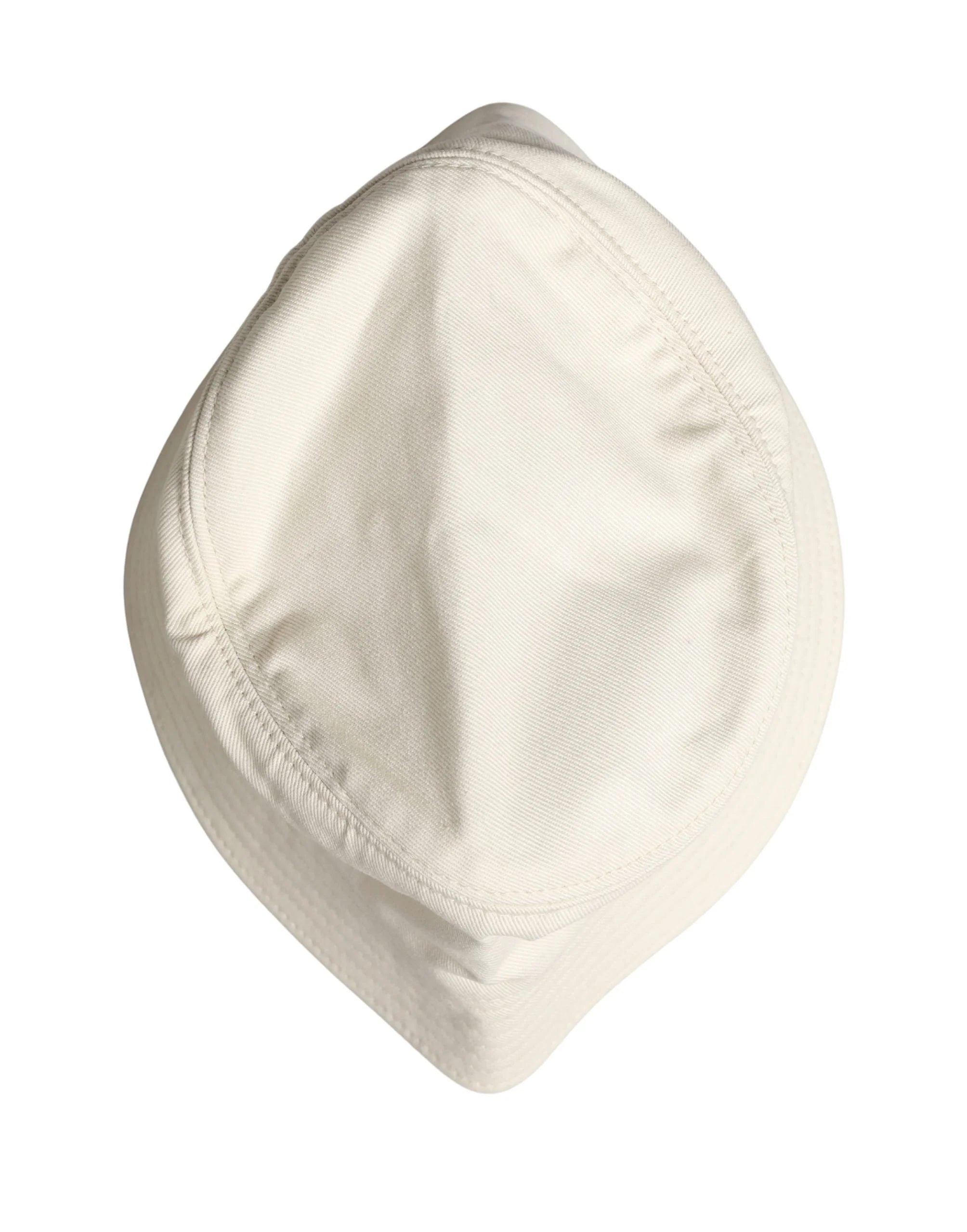 Dolce & Gabbana Men White Cotton Bucket Fisherman Capello Hat - 59 cm|L - Bucket Hats