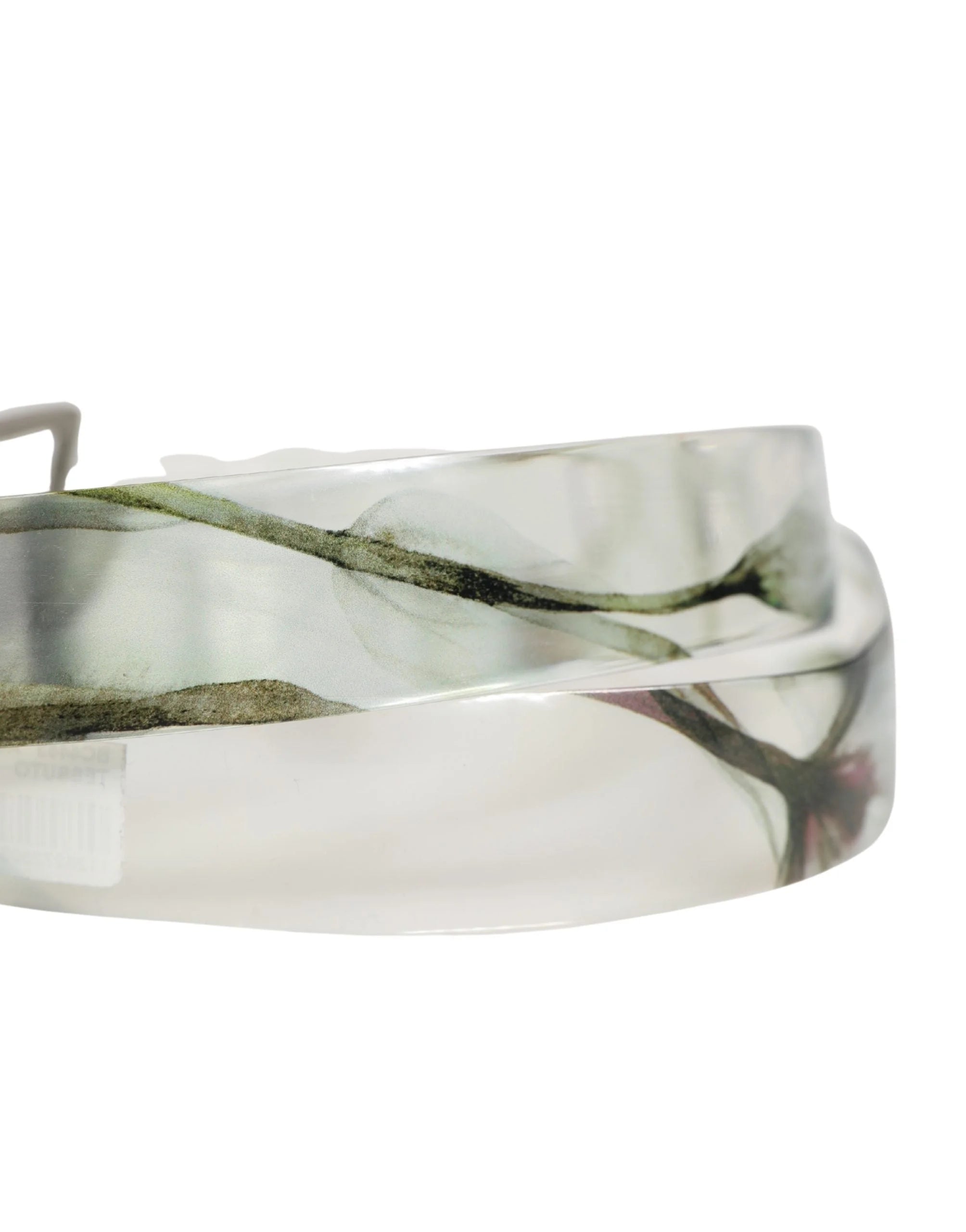 Dolce & Gabbana Men White Floral PVC Silver Metal Buckle Belt - 90 cm / 36 Inches