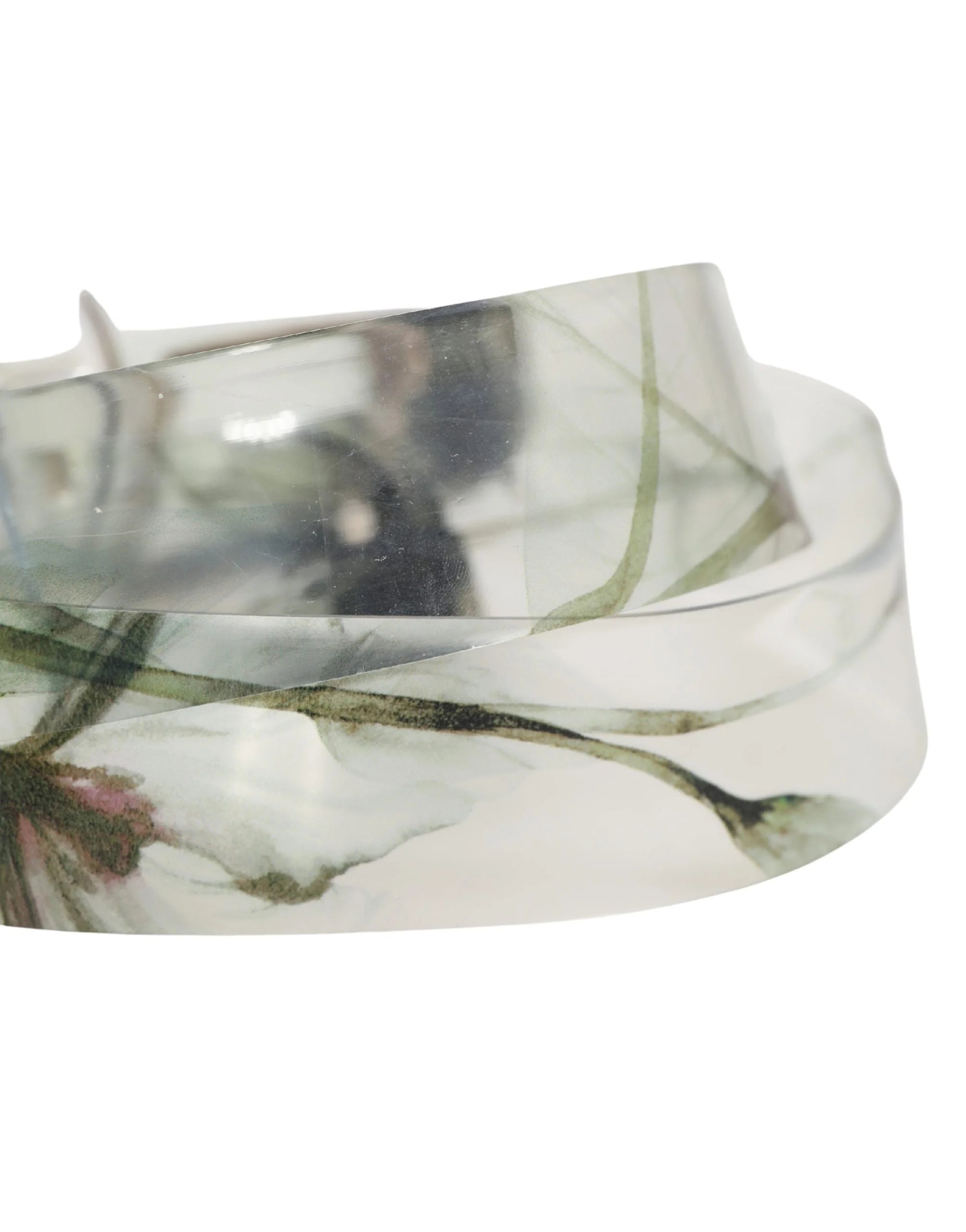 Dolce & Gabbana Men White Floral PVC Silver Metal Buckle Belt - 90 cm / 36 Inches