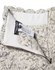 Dolce & Gabbana Metallic Bouclé Knit Cashmere Ruffled Shorts - IT38 | XS - Short Trousers