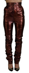 Dolce & Gabbana Metallic Bronze High Waist Skinny Jeans - IT40|S - Jeans
