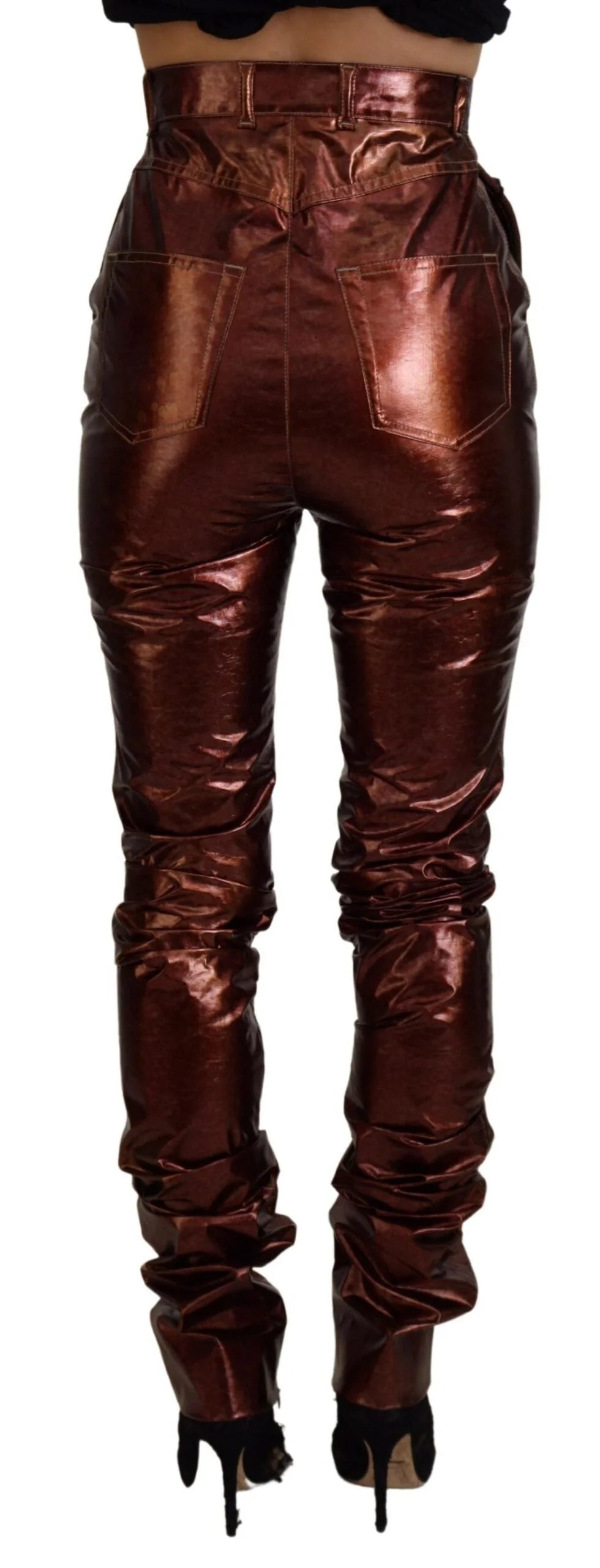 Dolce & Gabbana Metallic Bronze High Waist Skinny Jeans - IT40|S - Jeans