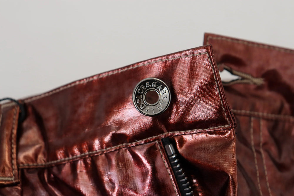 Dolce & Gabbana Metallic Bronze High Waist Skinny Jeans - IT40|S - Jeans