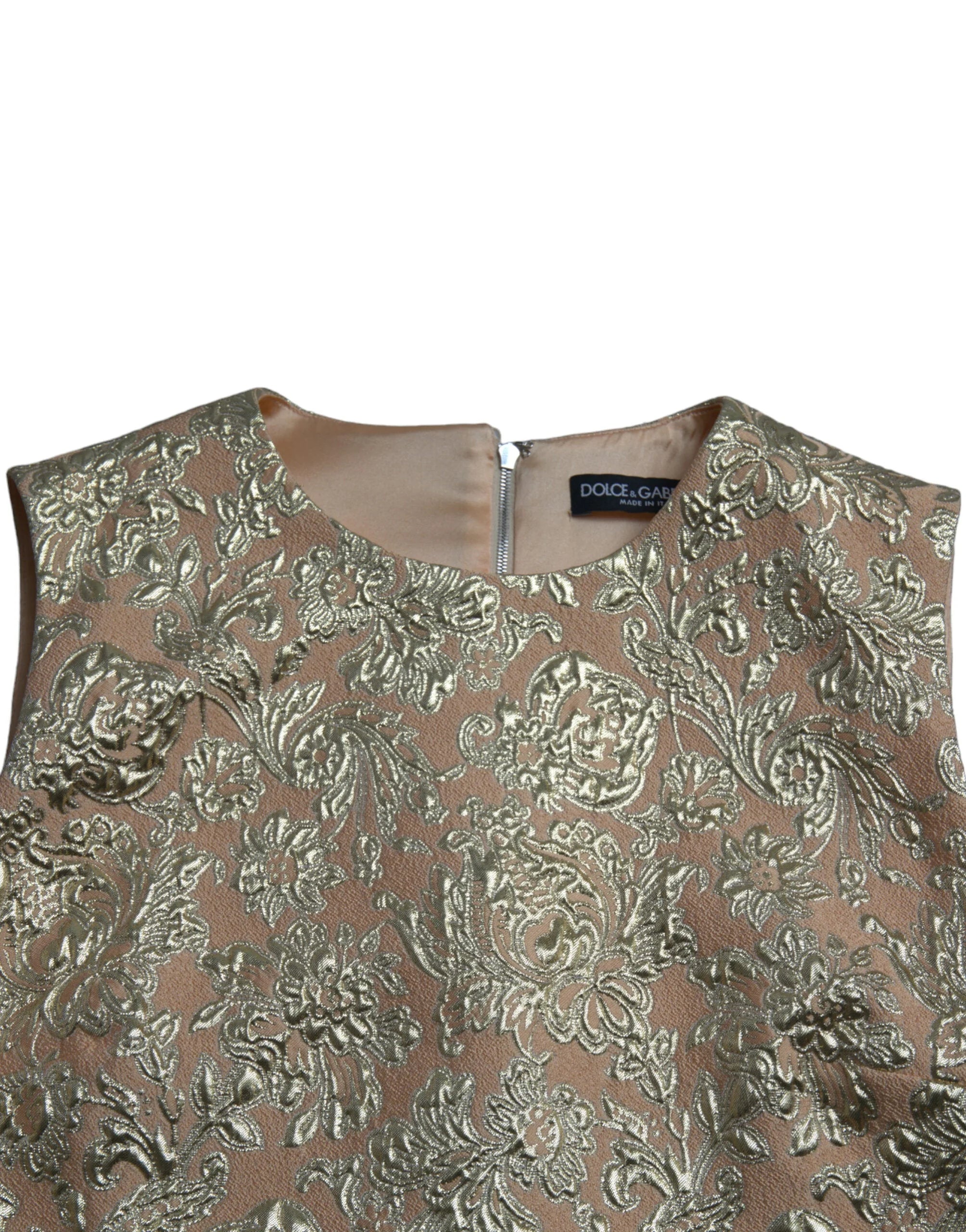 Dolce & Gabbana Metallic Floral Jacquard A-line Mini Dress - IT40|S - Dresses
