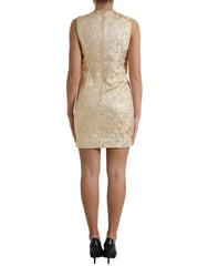 Dolce & Gabbana Metallic Floral Jacquard A-line Mini Dress - IT40|S - Dresses