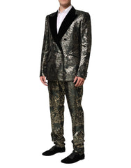 Dolce & Gabbana Metallic Floral Jacquard Silk 2 Piece Suit - IT56 | XXL - Tuxedos