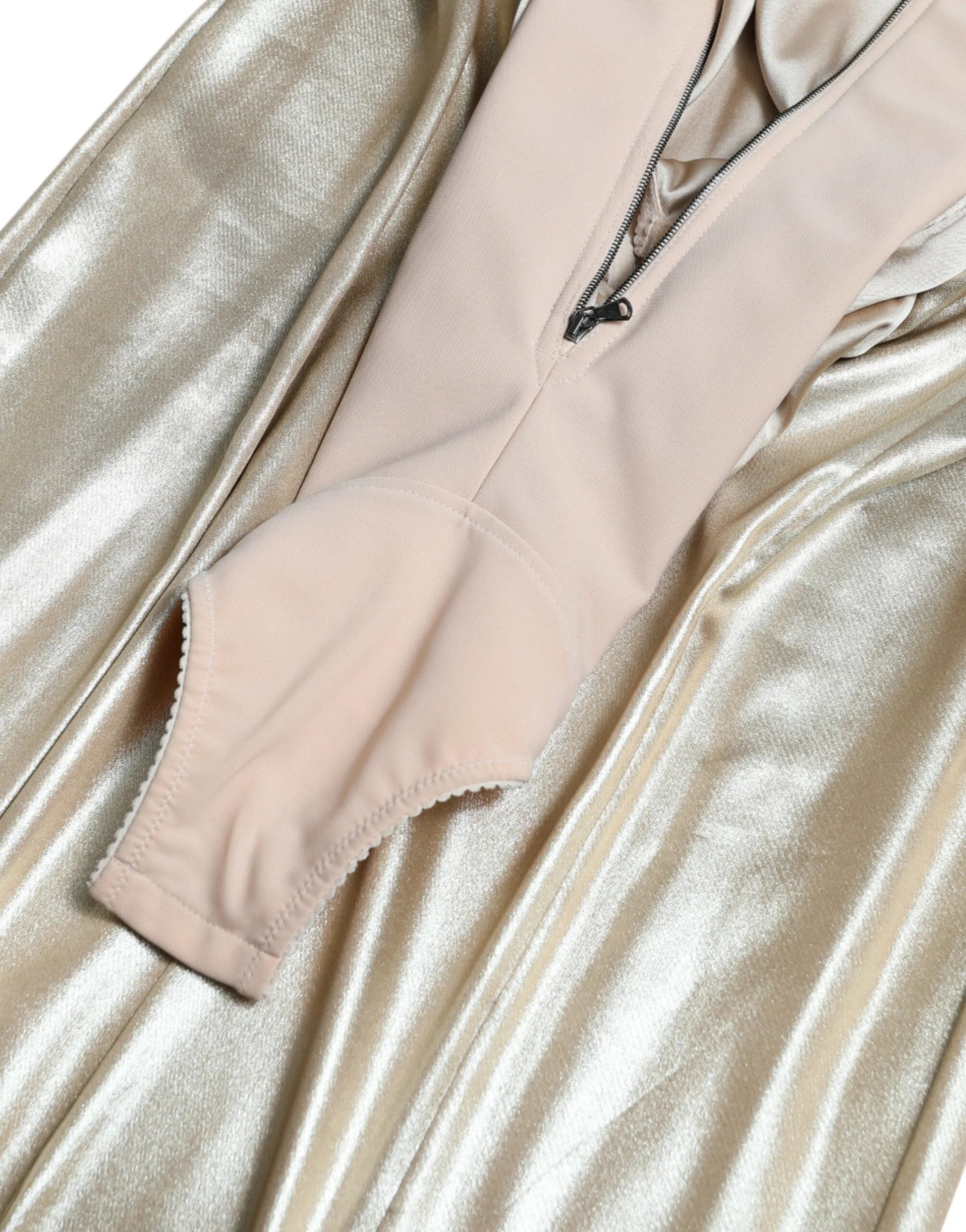 Dolce & Gabbana Metallic Gold Crystal Embellished Gown Dress - IT40|S - Dresses