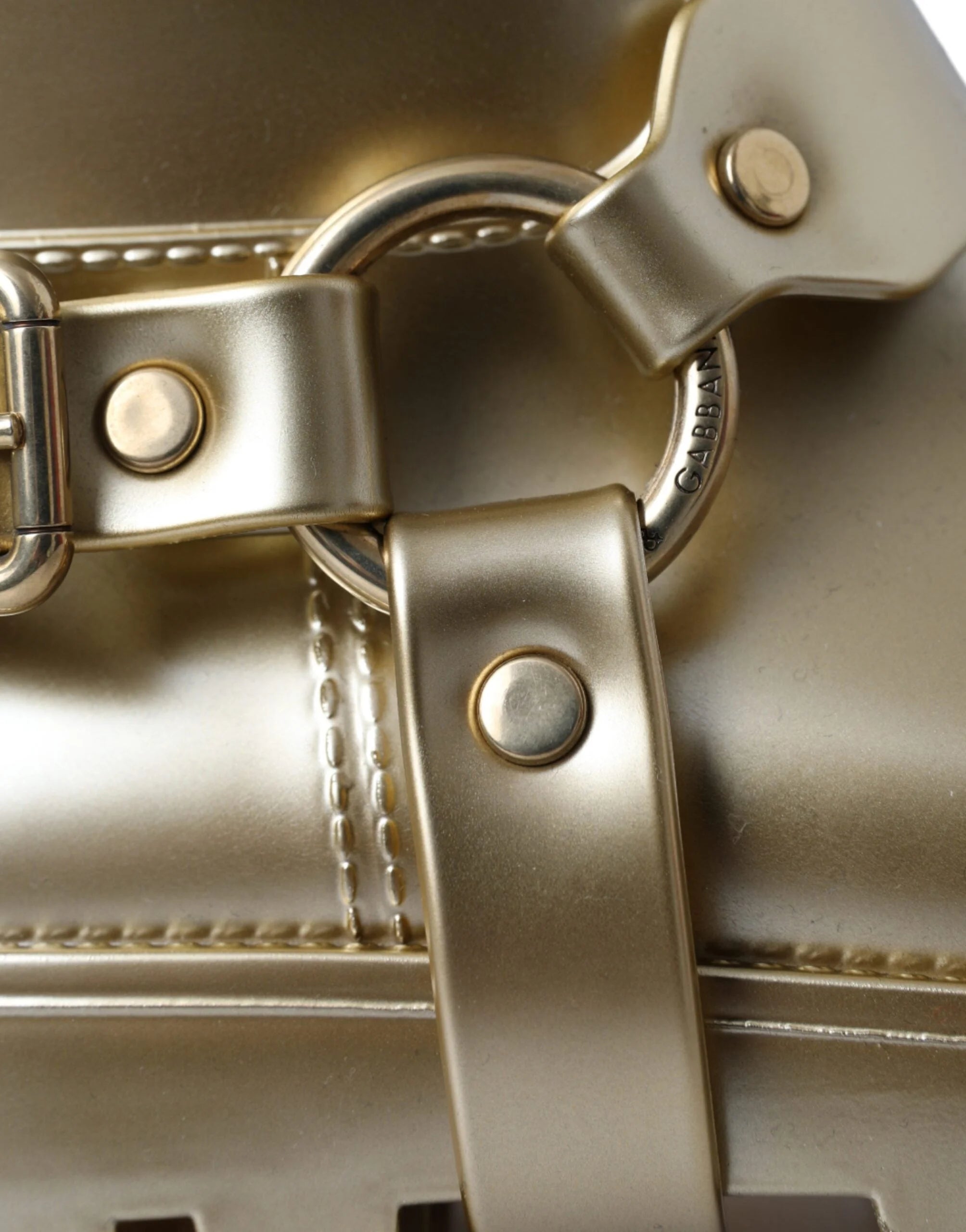 Dolce & Gabbana Metallic Gold Rubber PVC Rain Boots Shoes - Boots