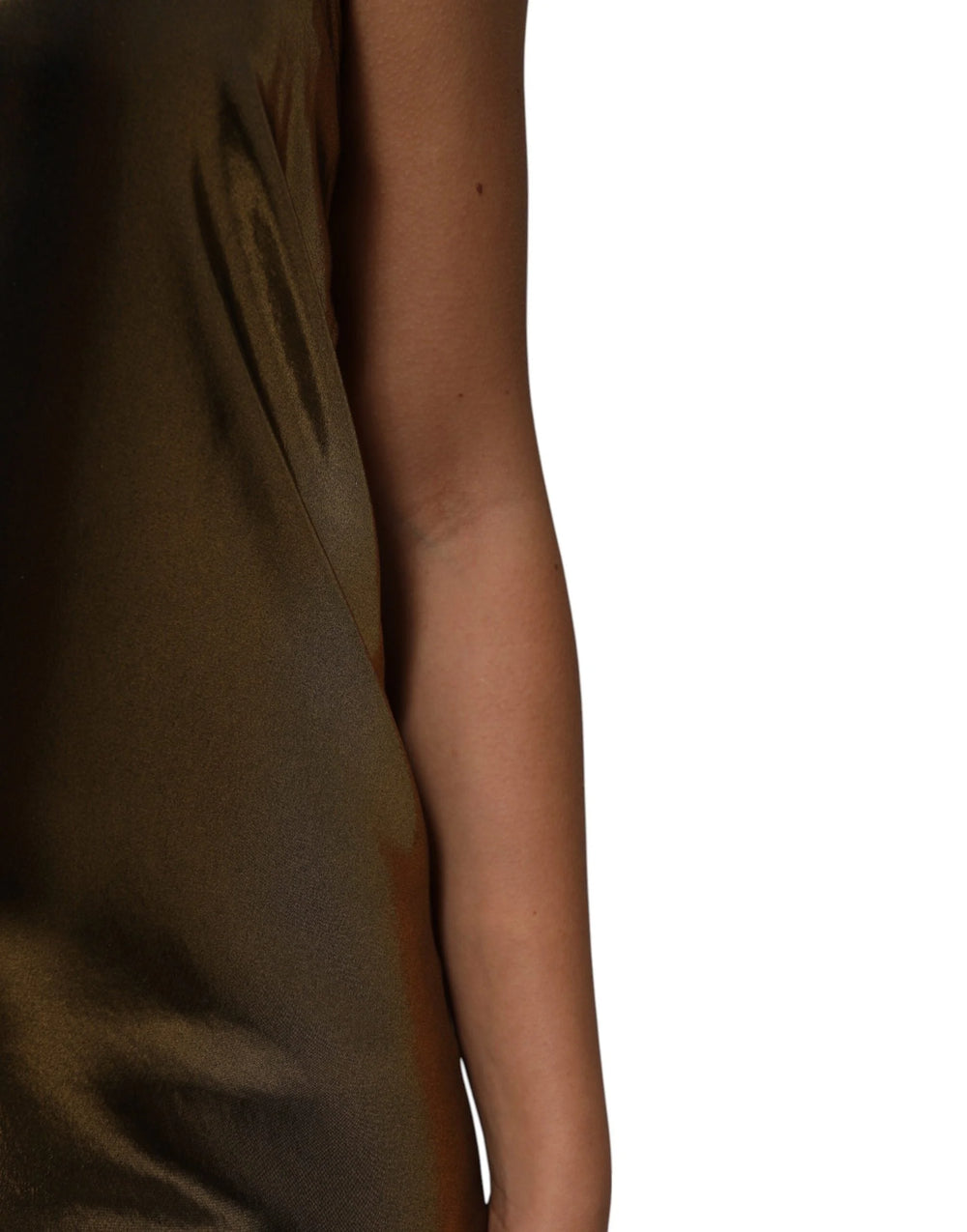 Dolce & Gabbana Metallic Gold Sleeveless A-line Mini Dress - IT40|S - Dresses
