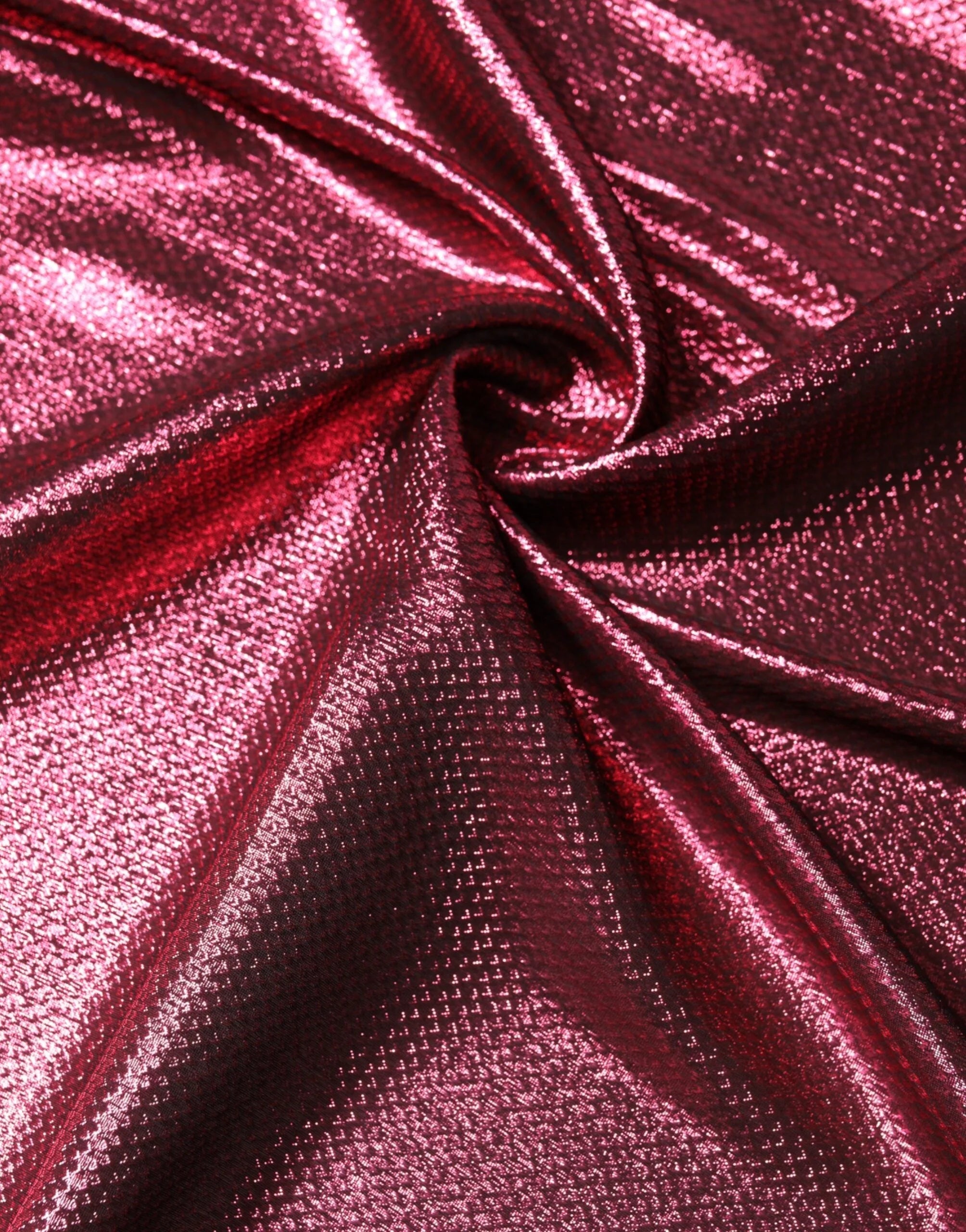 Dolce & Gabbana Metallic Pink Silk Square Foulard Scarf