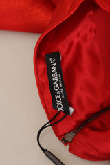 Dolce & Gabbana Metallic Red High Waist Polyester Mini Skirt - IT40|S - Skirts