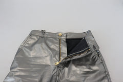 Dolce & Gabbana Metallic Silver High Waist Skinny Pants - IT40|S - Trousers