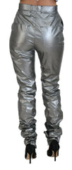 Dolce & Gabbana Metallic Silver High Waist Skinny Pants - IT40|S - Trousers