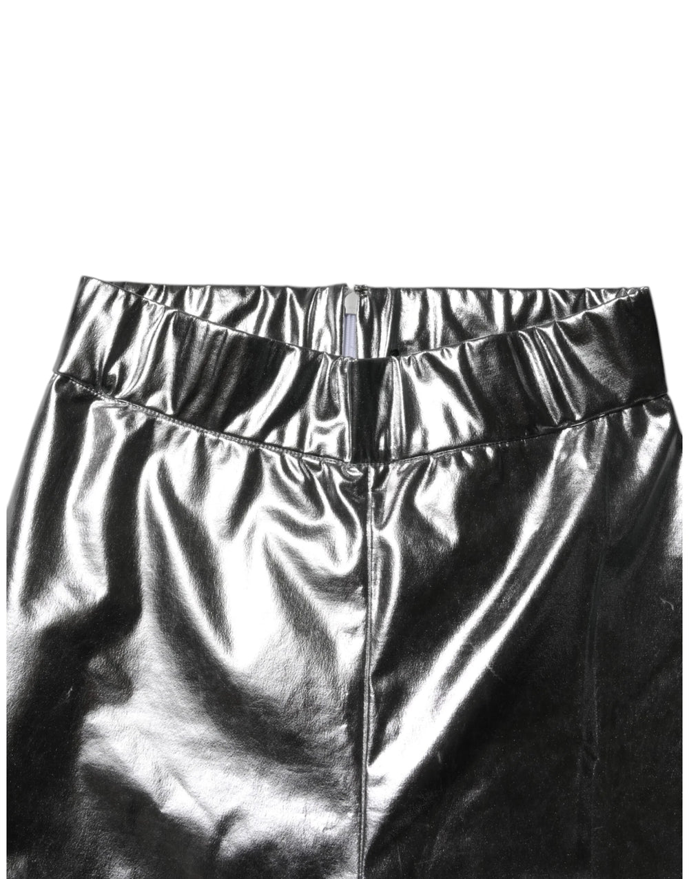 Dolce & Gabbana Metallic Silver Polyester Slim Fit Leggings Pants - IT38 | XS - Leggings