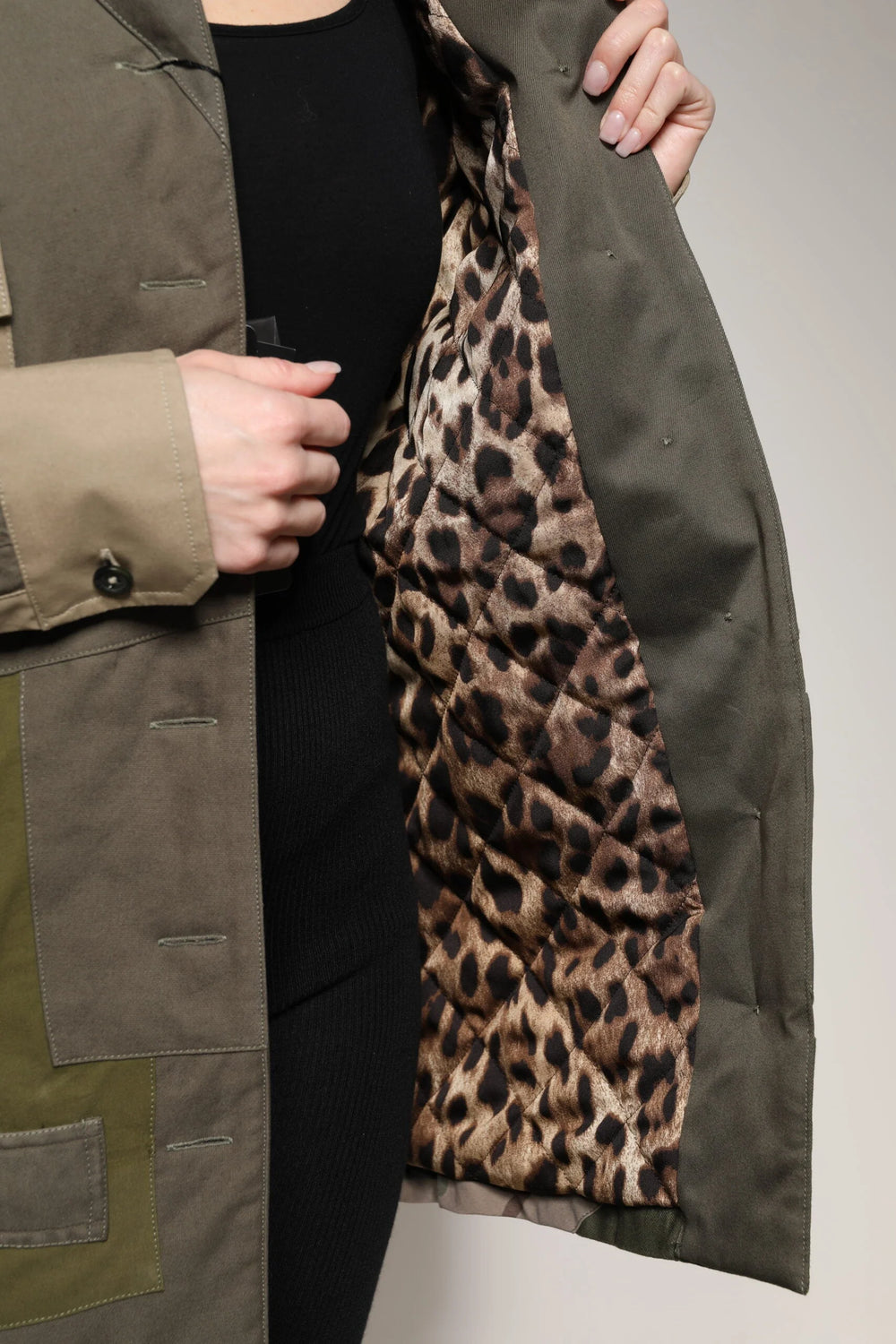 Dolce & Gabbana Military Green Cotton Button Down Jacket - Coats & Jackets