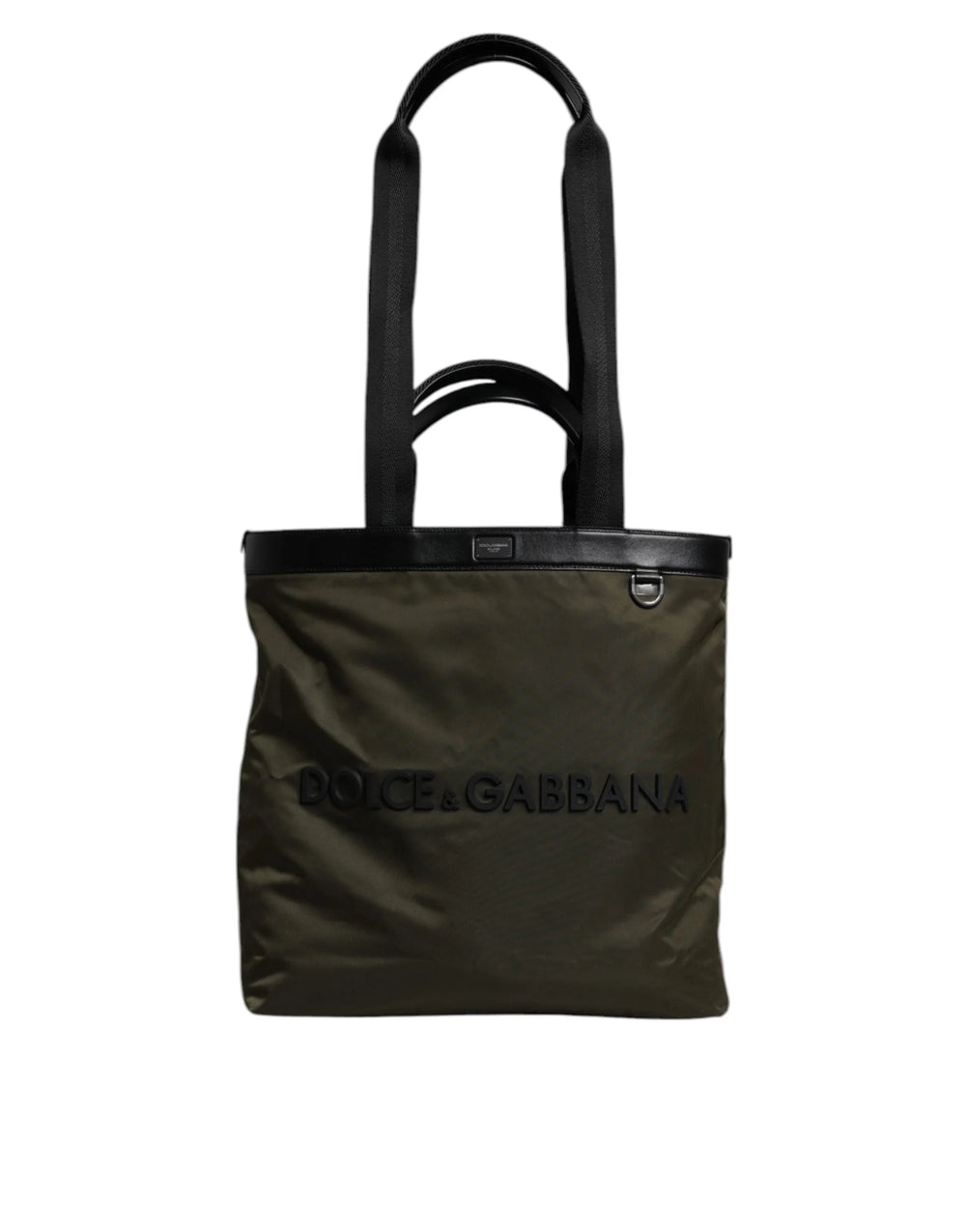 Dolce & Gabbana Military Green Nylon Shoulder Strap Tote Bag - Tote Bags