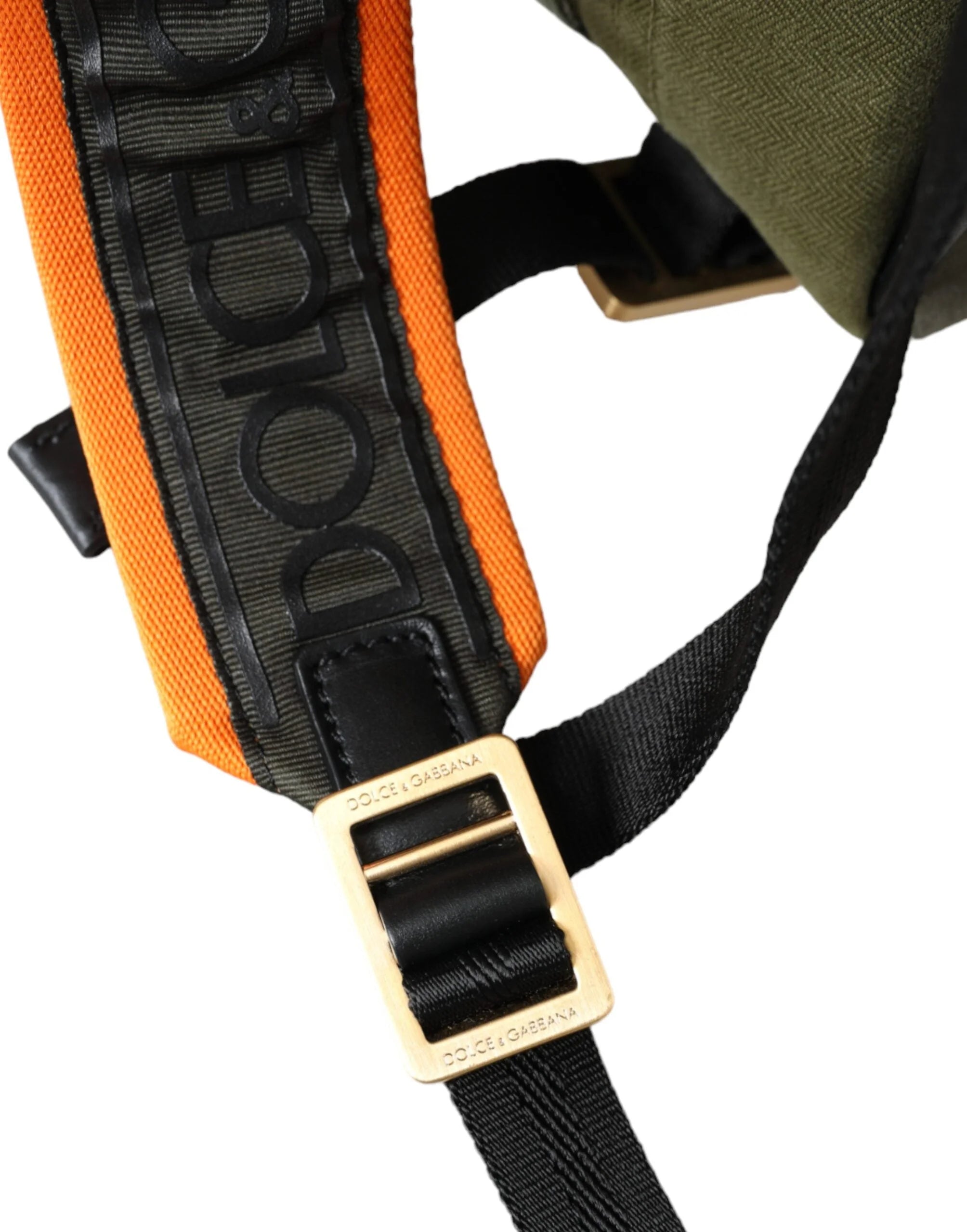 Dolce & Gabbana Military Green Patchwork Rucksack Backpack Bag - Backpacks