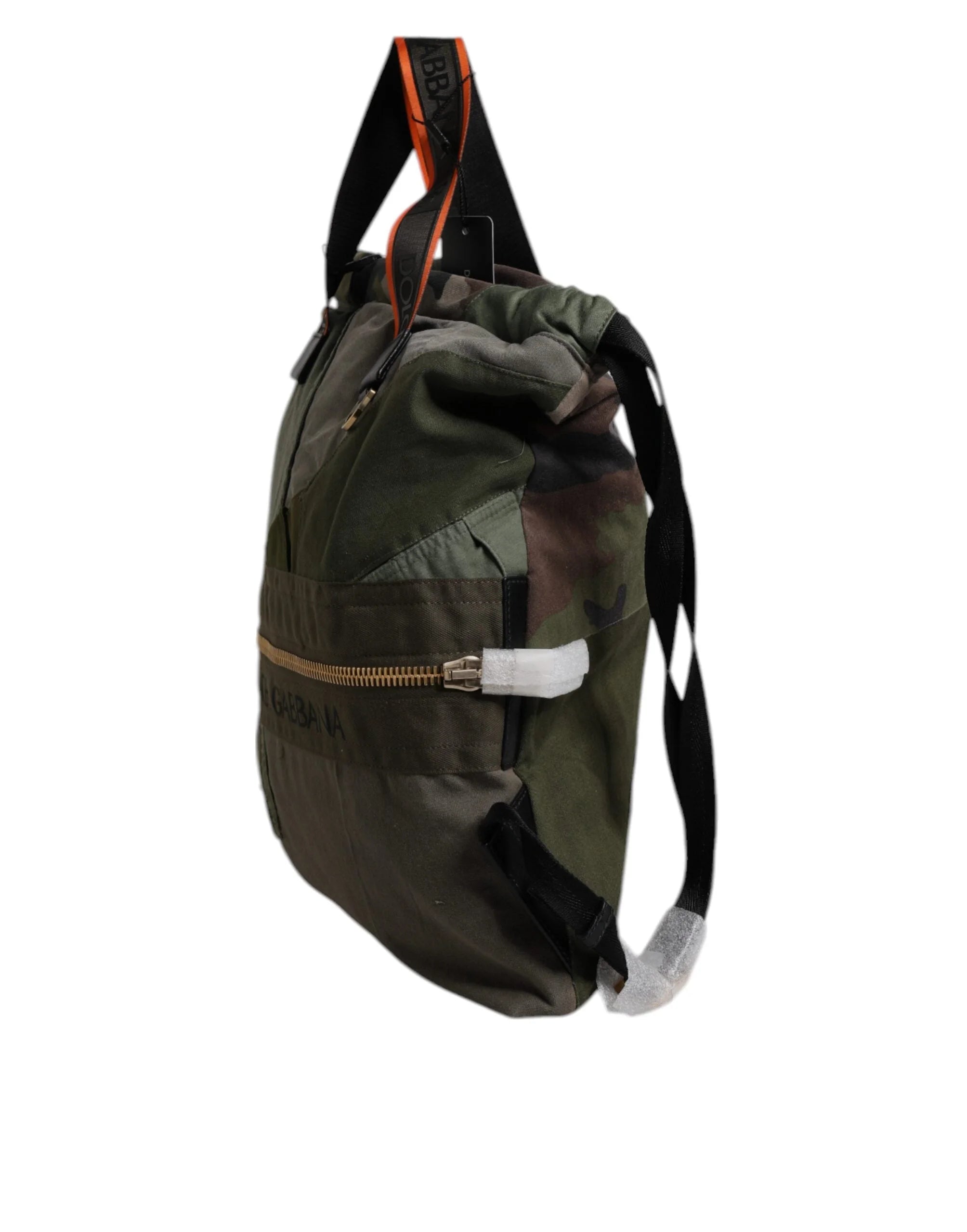 Dolce & Gabbana Military Green Patchwork Rucksack Backpack Bag - Backpacks