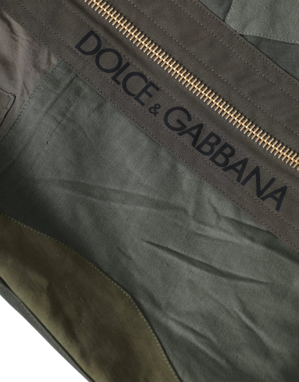 Dolce & Gabbana Military Green Patchwork Rucksack Backpack Bag - Backpacks