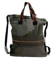 Rucsac Dolce & Gabbana patchwork verde militar