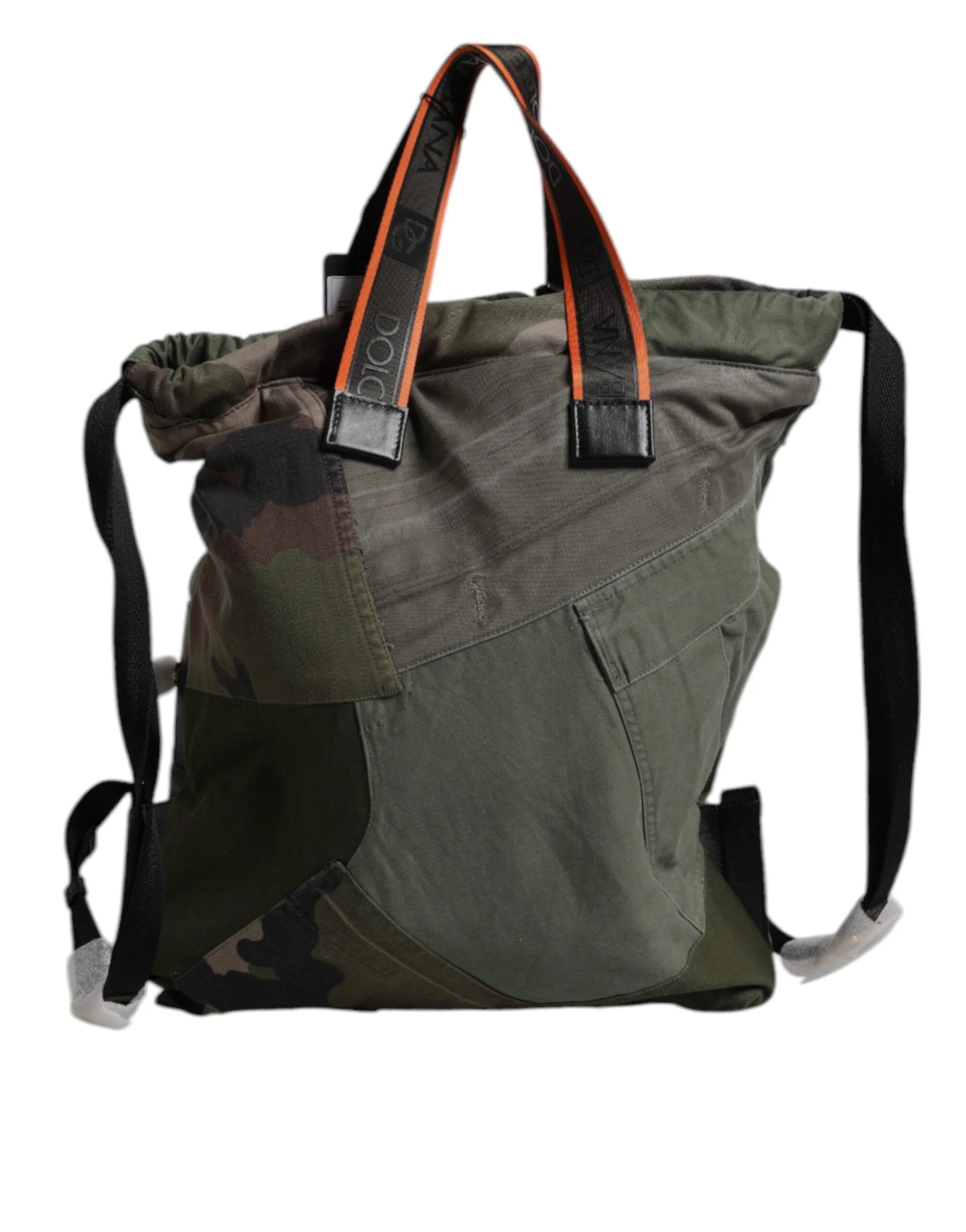Rucsac Dolce & Gabbana patchwork verde militar