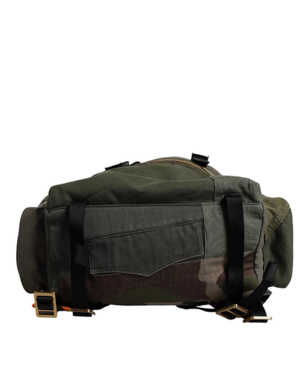 Dolce & Gabbana Military Green Patchwork Rucksack Backpack Bag - Backpacks