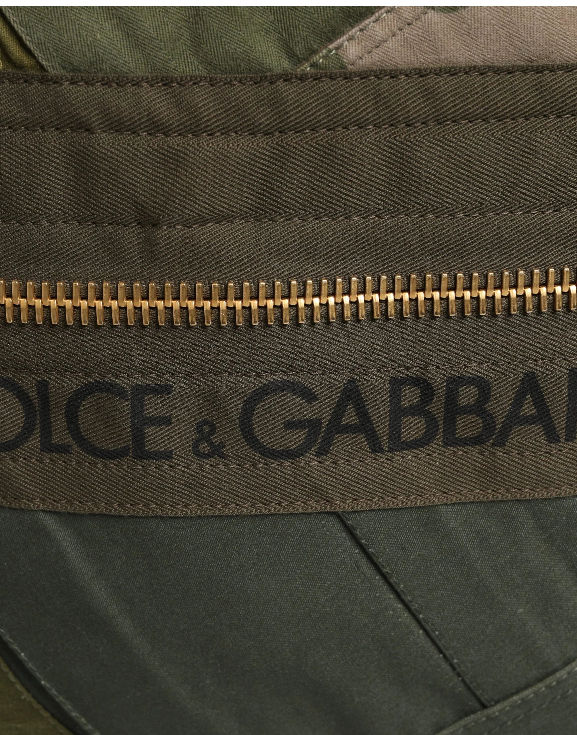 Dolce & Gabbana Military Green Patchwork Rucksack Backpack Borse Men Bag