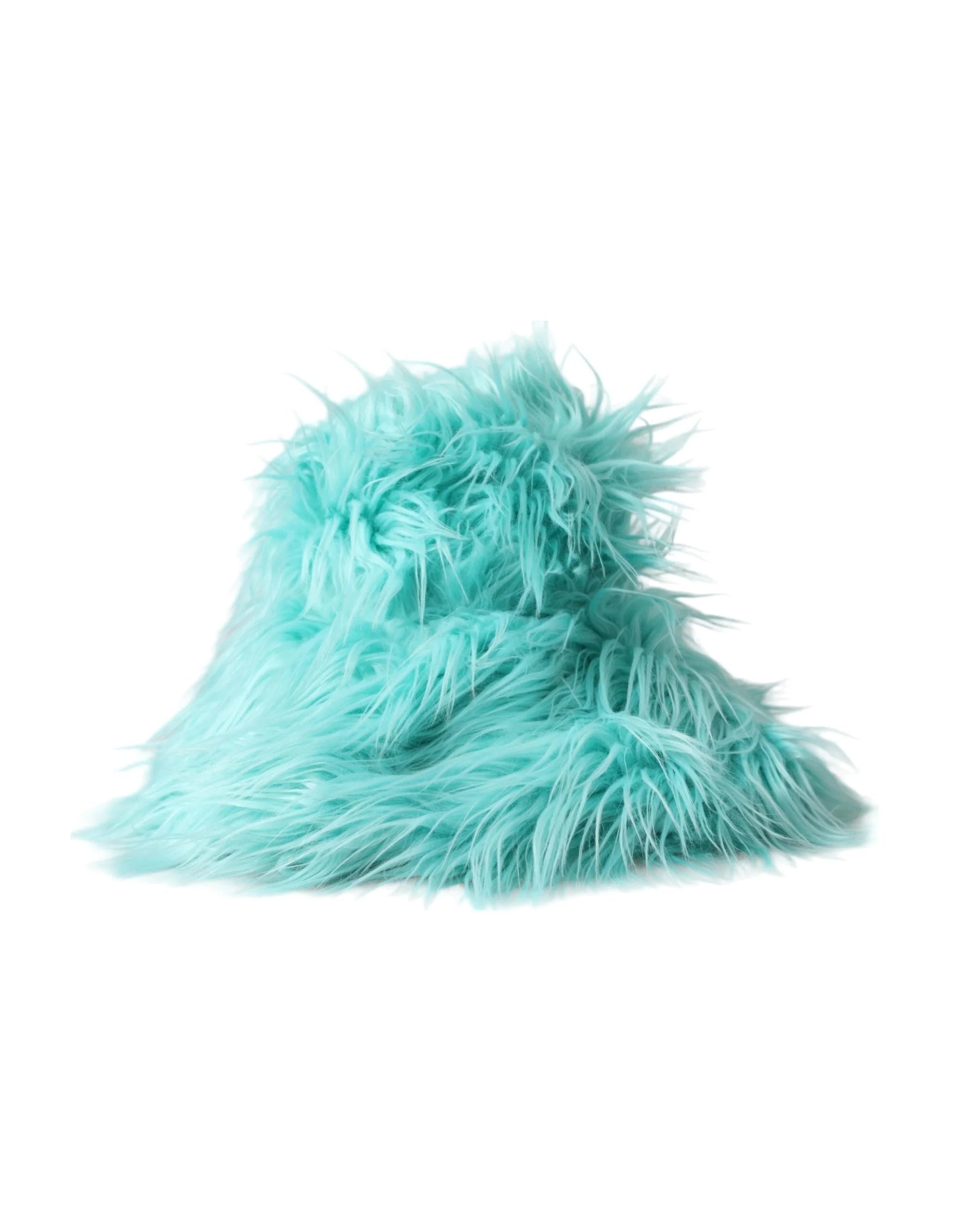 Dolce & Gabbana Mint Green Acrylic Fur Womens Bucket Hat - 57 cm|S - Bucket Hats