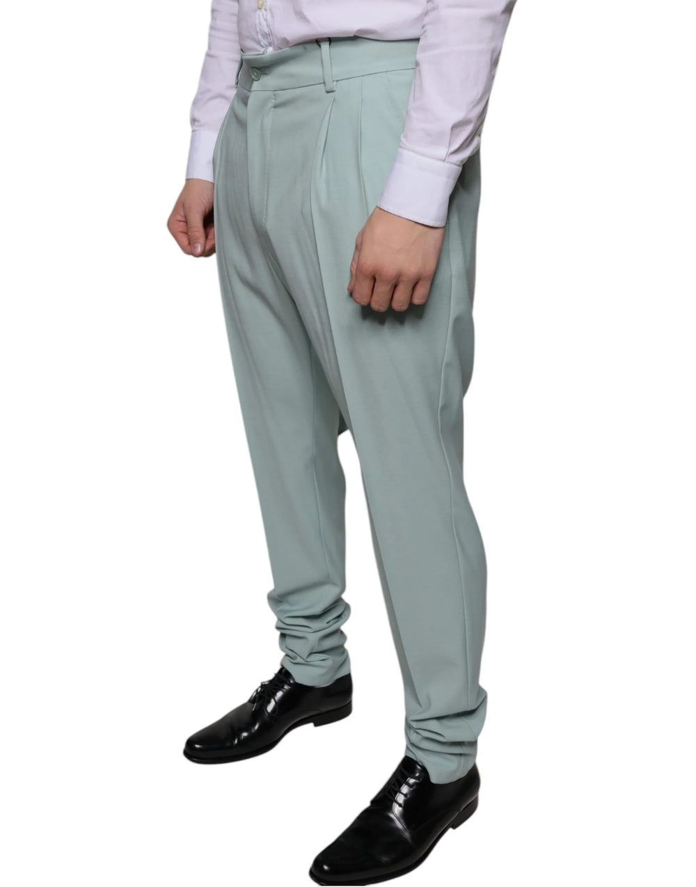 Dolce & Gabbana Mint Green Cotton Dress Pants - IT48 | M - Trousers