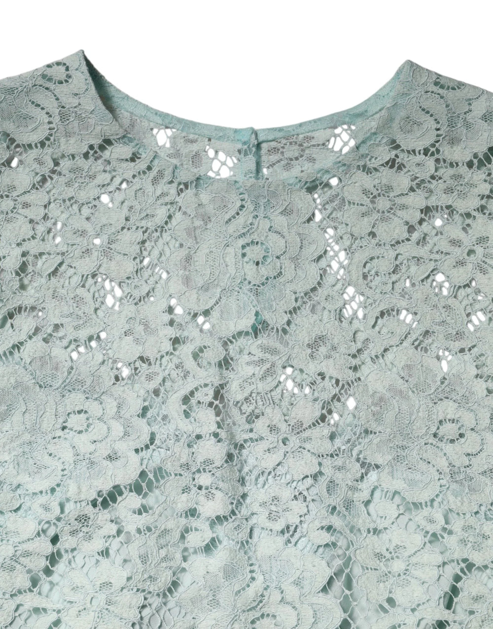 Dolce & Gabbana Mint Green Floral Lace Cotton Blouse Top - IT42|M - Blouses