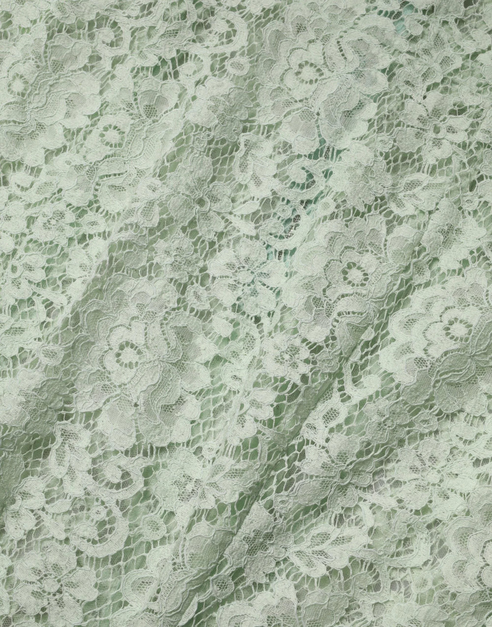 Dolce & Gabbana Mint Green Floral Lace Trim Midi Dress - IT50|3XL - Dresses