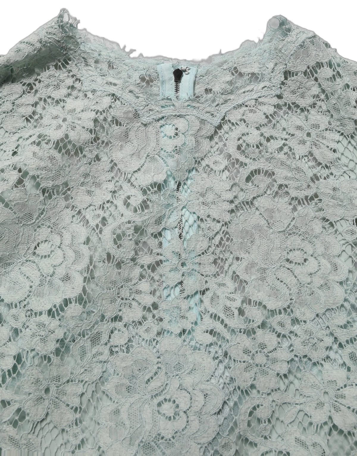 Dolce & Gabbana Mint Green Lace Sleeveless Knee Length Dress - IT42|M