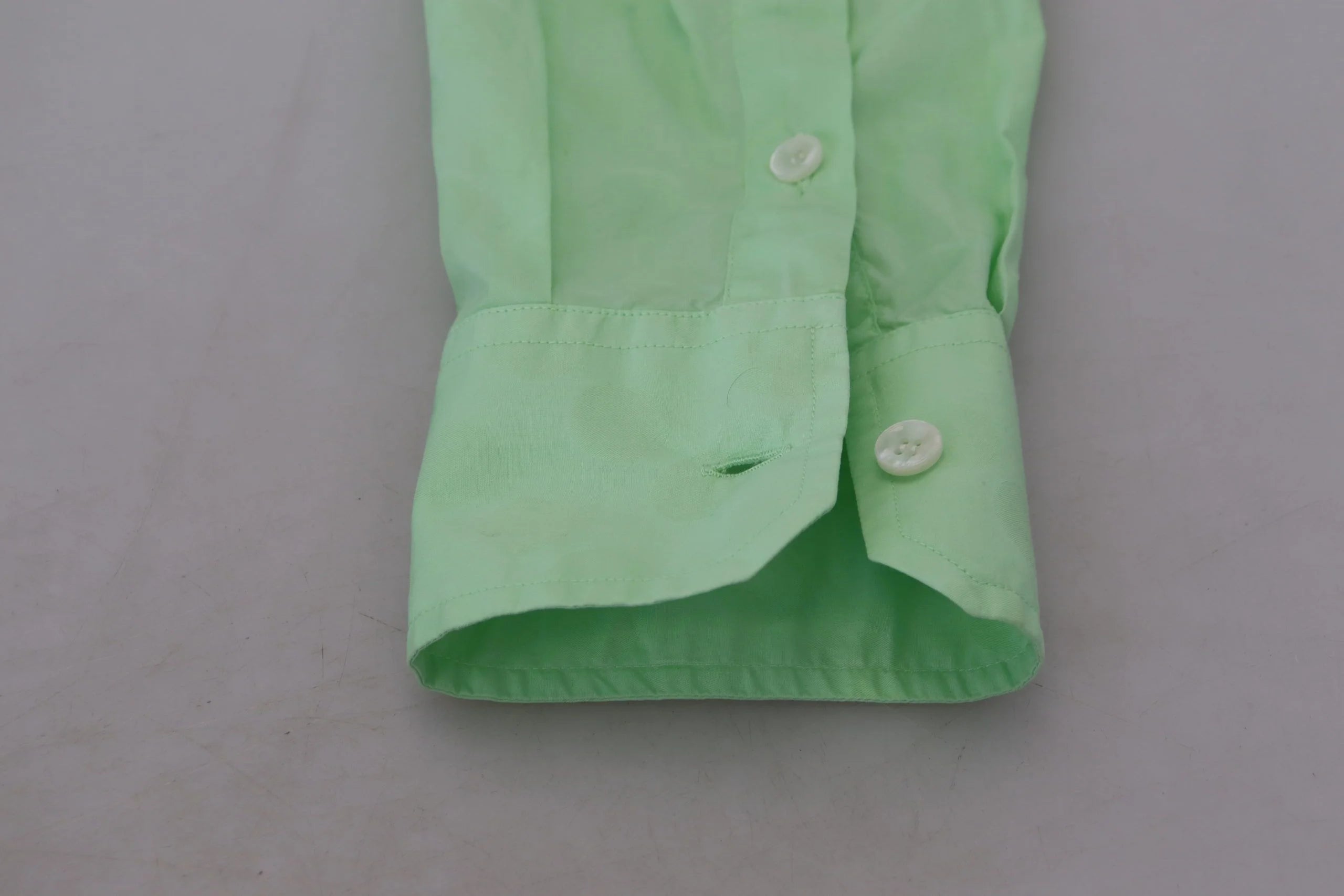 Dolce & Gabbana Mint Green Long Sleeves Button Down Shirt - IT42 | XL - Shirts