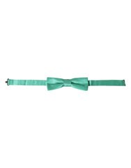 Dolce & Gabbana Mint Green Silk Adjustable Neck Men Bow Tie - Neckties