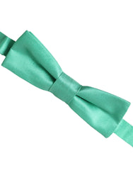 Dolce & Gabbana Mint Green Silk Adjustable Neck Men Bow Tie - Neckties