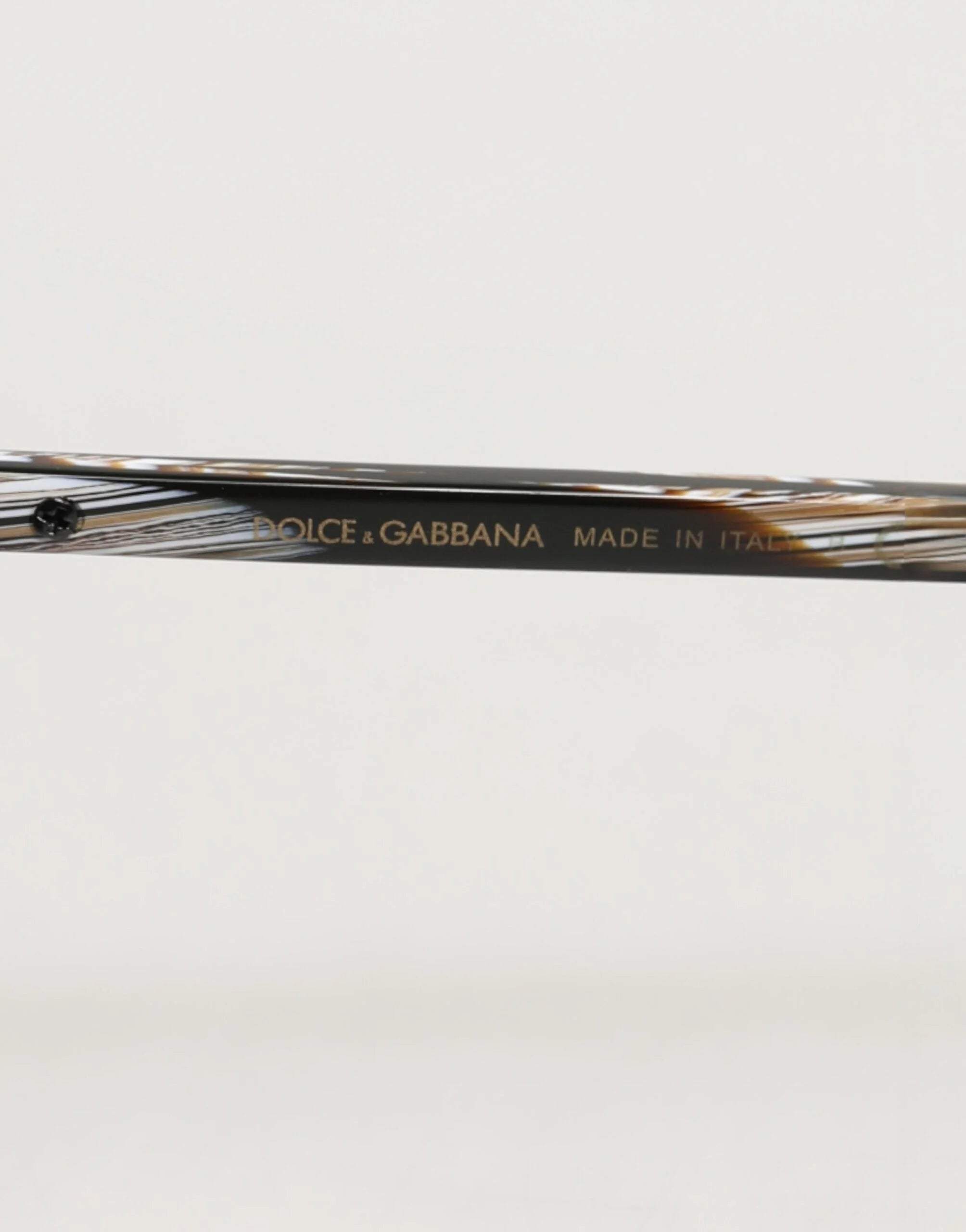 Dolce & Gabbana Modified Aviator Striped Brown Acetate Gradient Sunglasses - Sunglasses