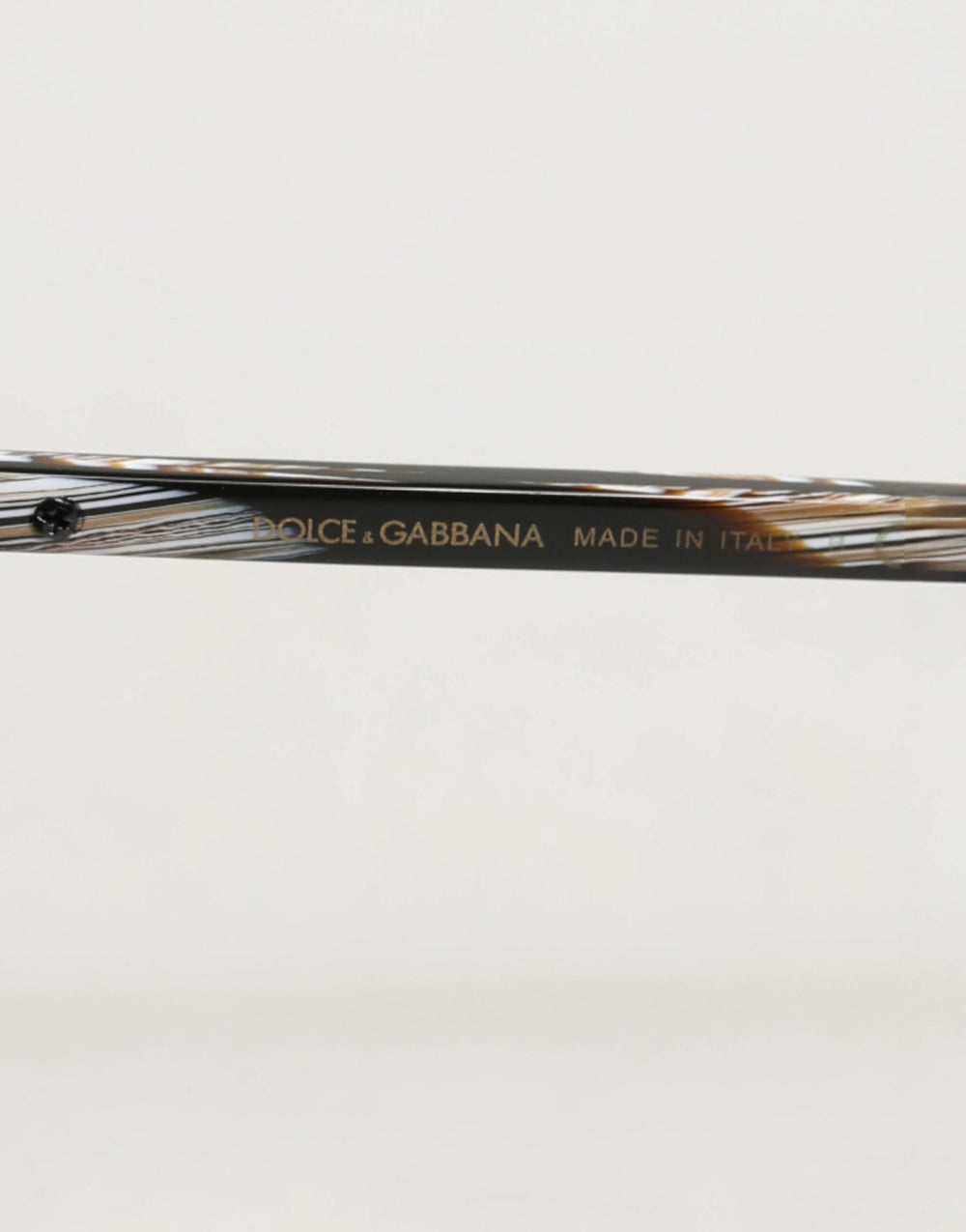 Dolce & Gabbana Modified Aviator Striped Brown Acetate Gradient Sunglasses - Sunglasses