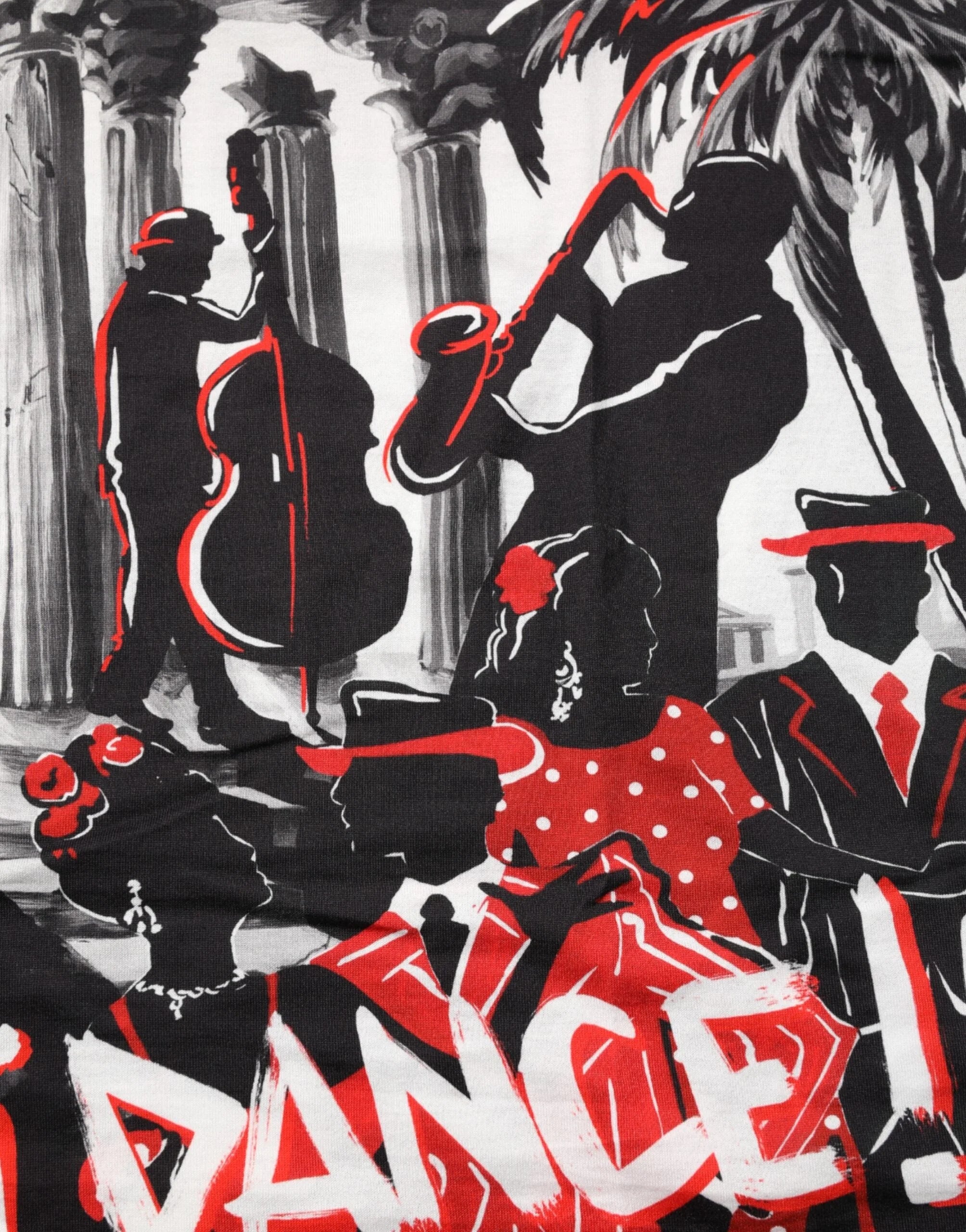 Dolce & Gabbana Multicolor Agrigento Dance Jazz Music Print T-shirt - T-Shirts