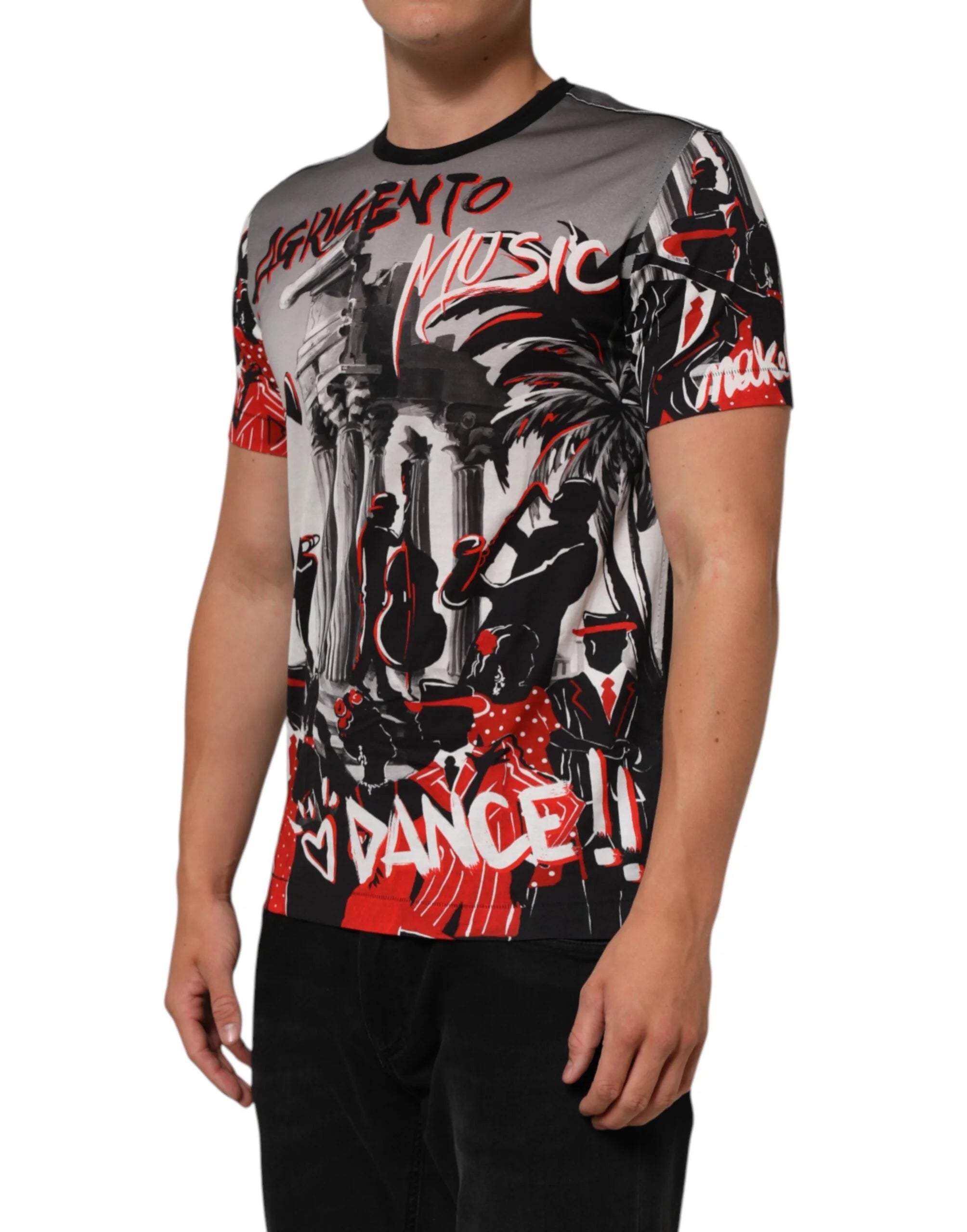 Dolce & Gabbana Multicolor Agrigento Dance Jazz Music Print T-shirt - T-Shirts