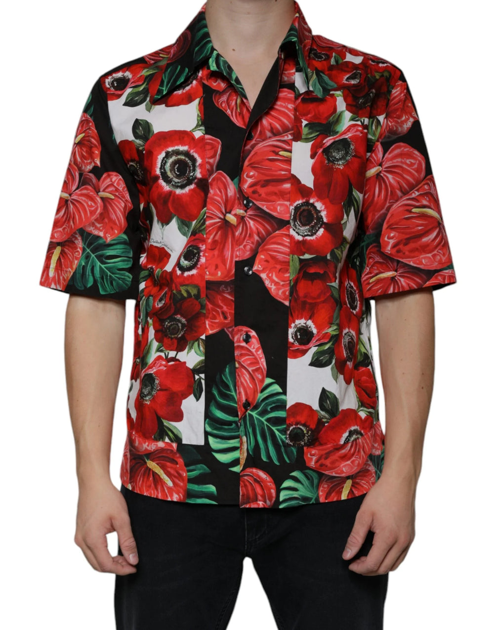 Dolce & Gabbana Multicolor Anemone Button Down Casual Shirt - IT39 | S - Shirts