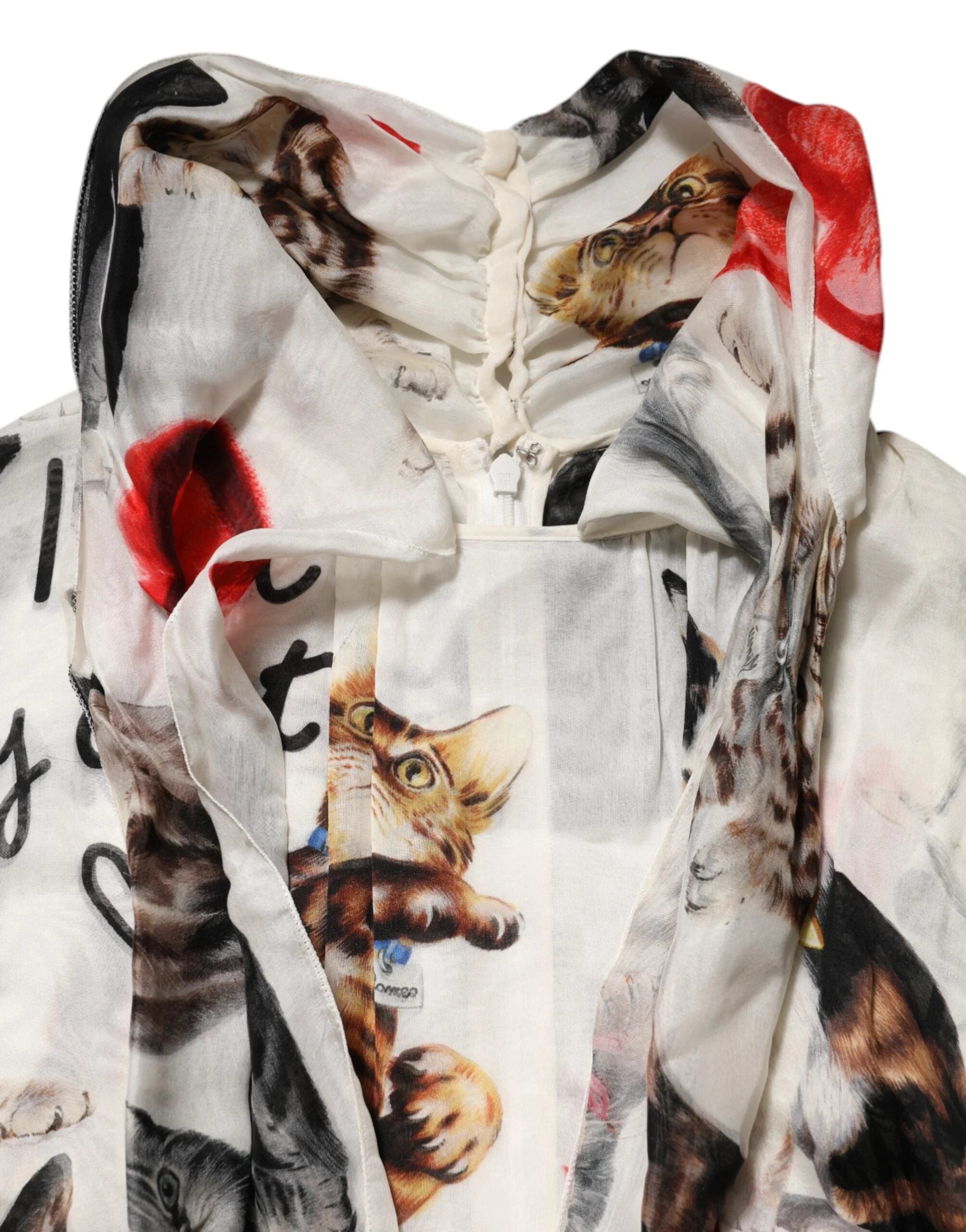 Dolce & Gabbana Multicolor Animal Print Silk Ascot Maxi Dress - IT40|S