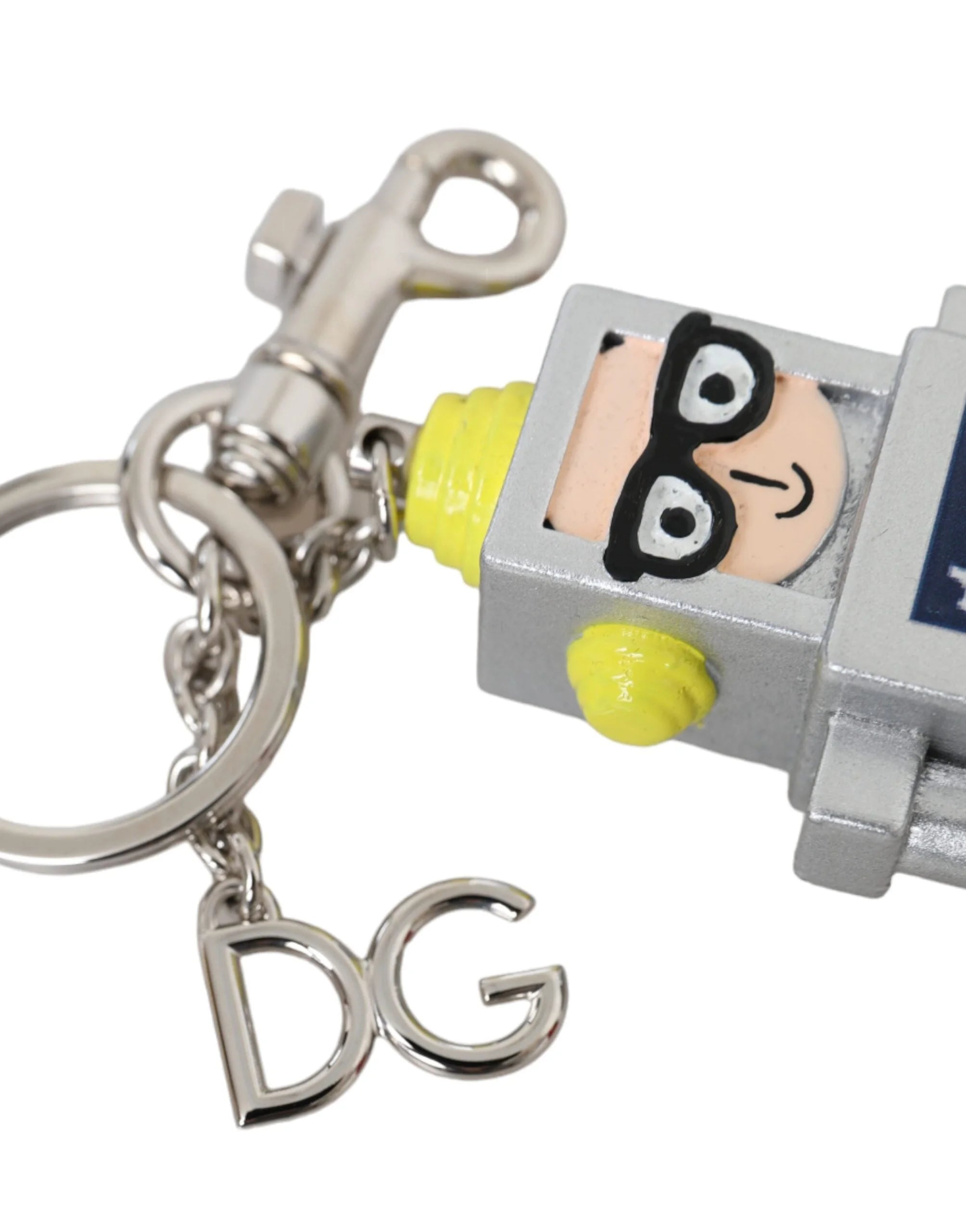 Dolce & Gabbana Multicolor Astronaut Space Metal Logo Keyring Keychain - Keychains