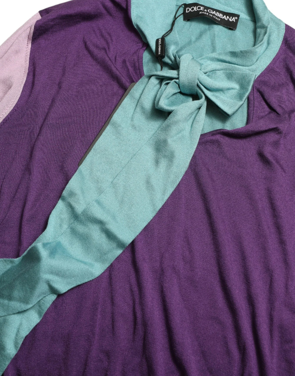 Dolce & Gabbana Multicolor Bow Fastening Pullover Sweater - IT44 | L - Sweaters