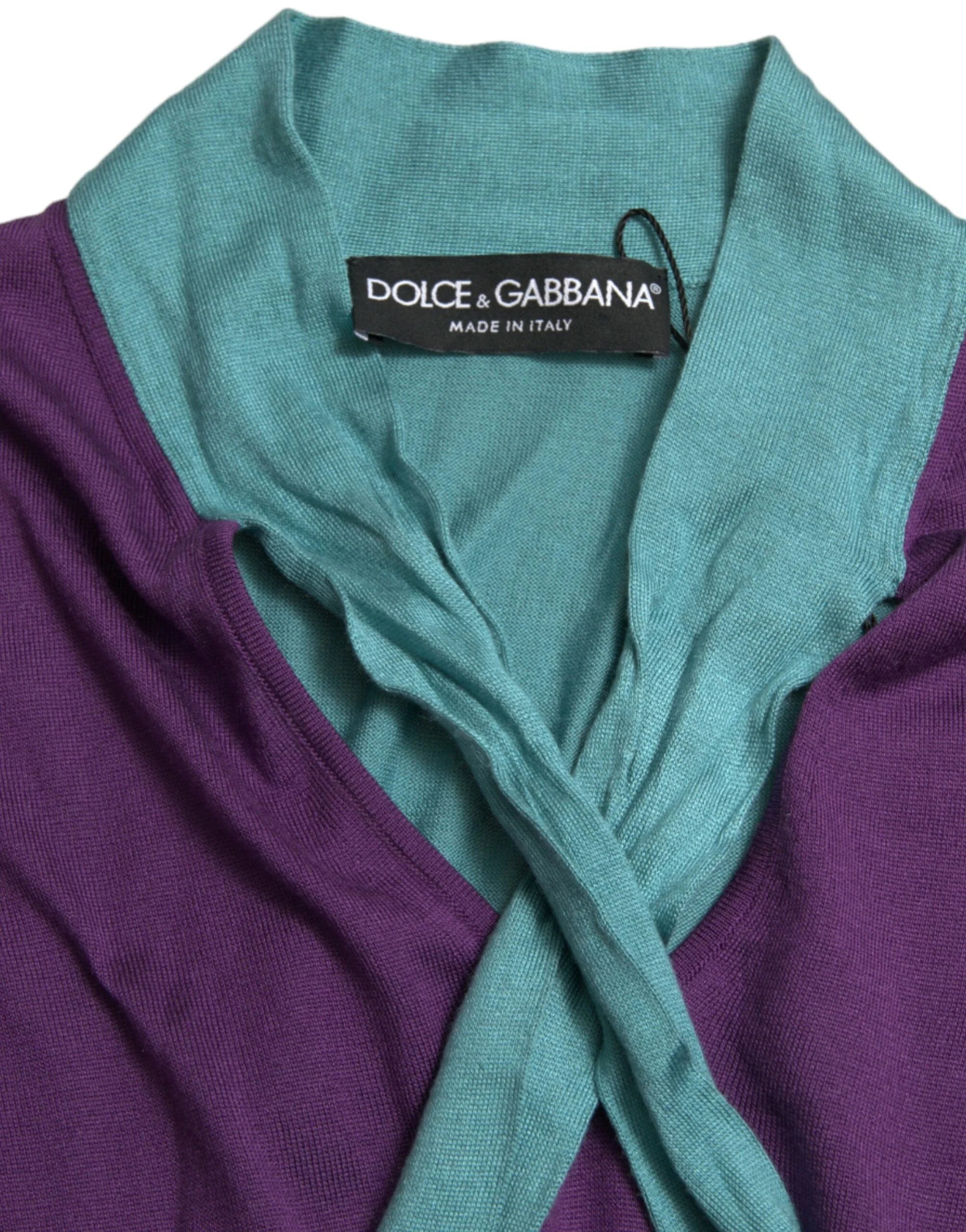 Dolce & Gabbana Multicolor Bow Fastening Pullover Sweater - IT44 | L - Sweaters