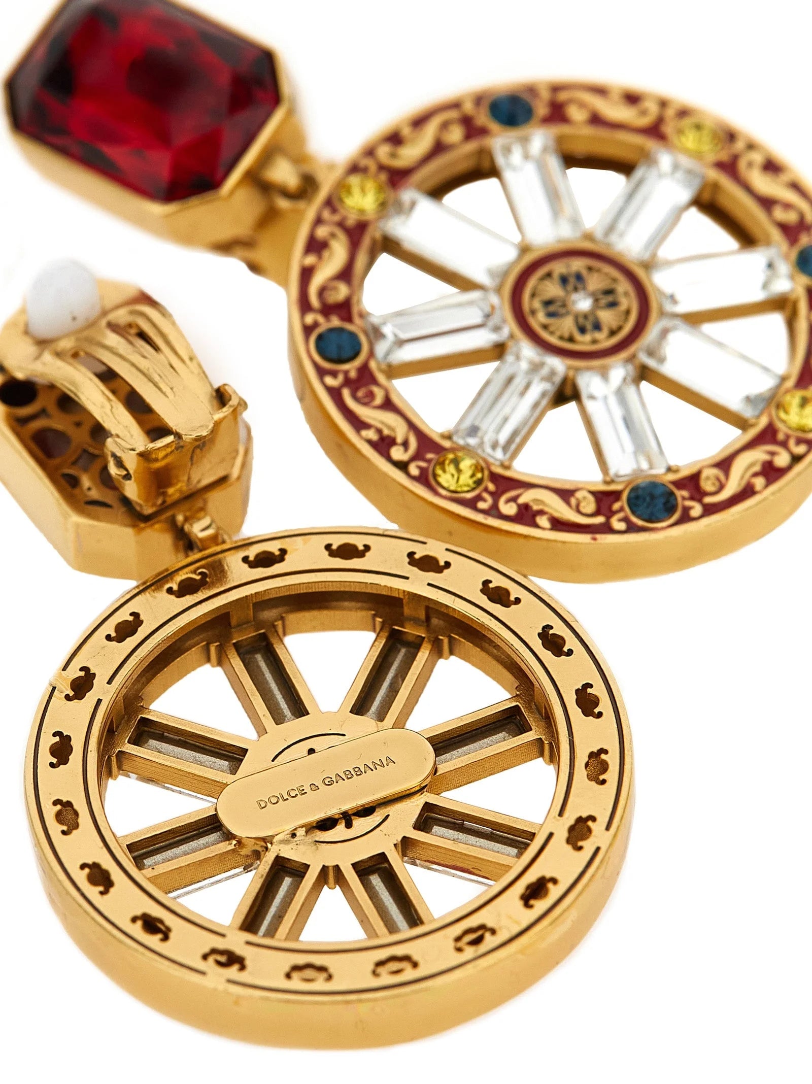 Dolce & Gabbana Multicolor Brass Earrings - One Size