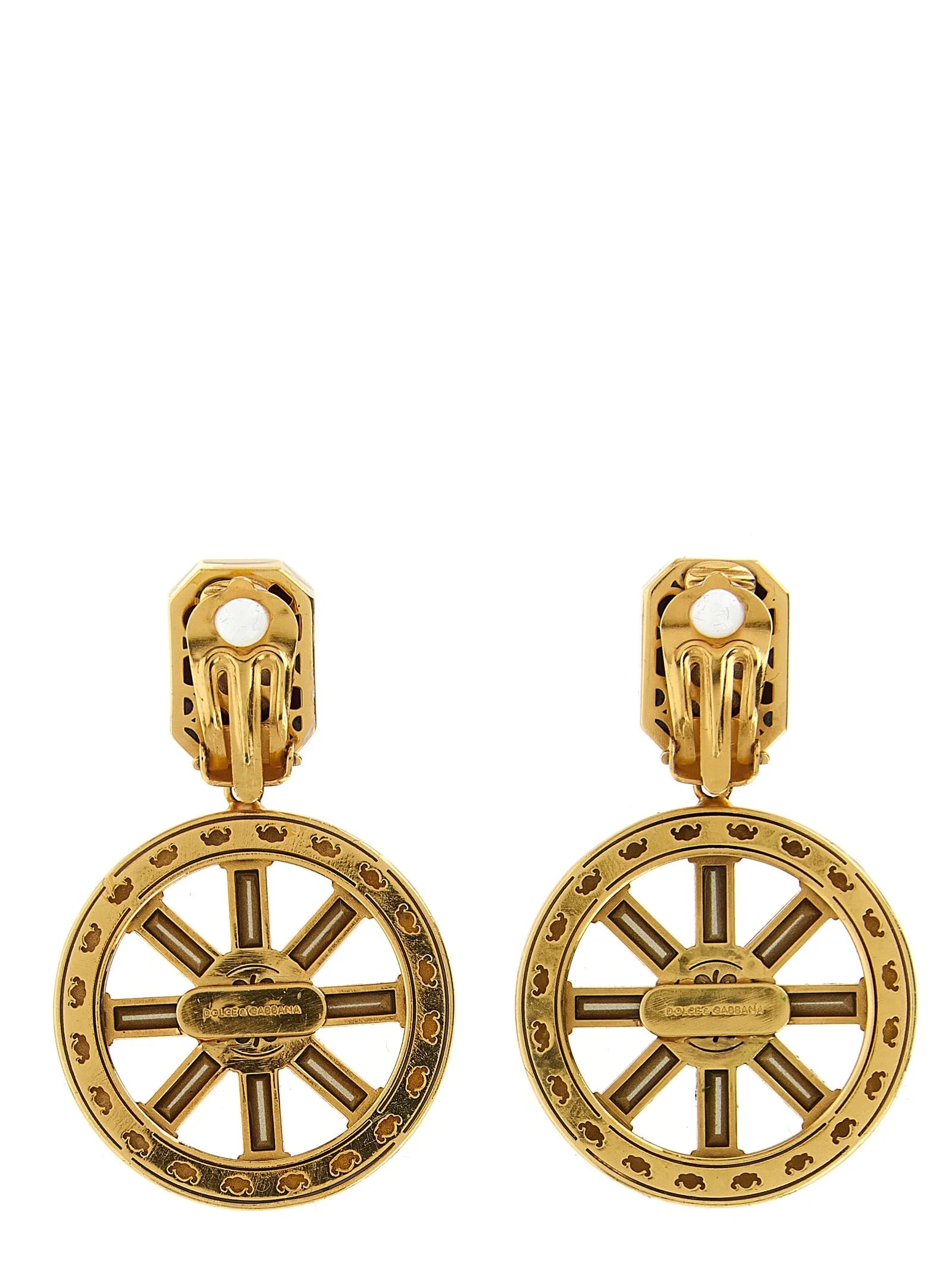 Dolce & Gabbana Multicolor Brass Earrings - One Size