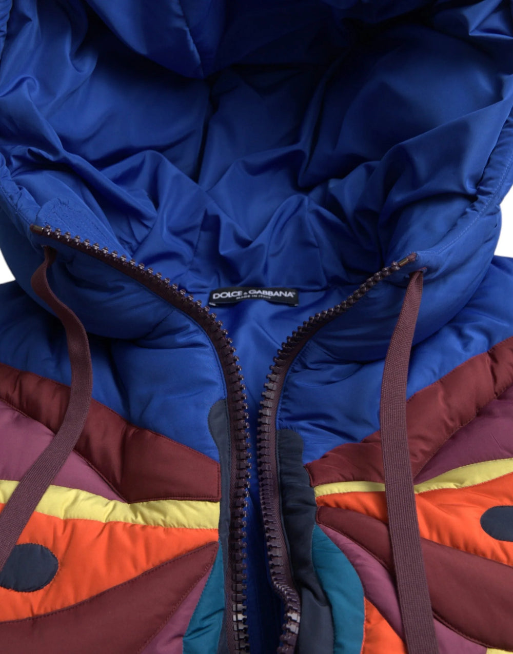 Dolce & Gabbana Multicolor Butterfly Hooded Puffer Jacket - IT52 | XL - Puffer Jackets